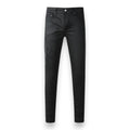 AMIRI WAXED STAGGERED LOGO SKINNY JEAN