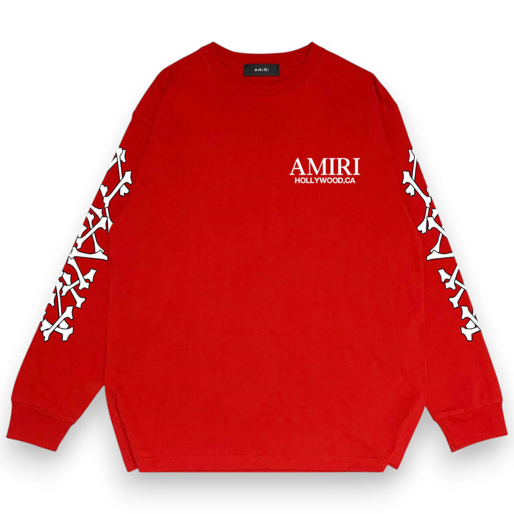 AMIRI BONES STACKED LONG SLEEVE TEE