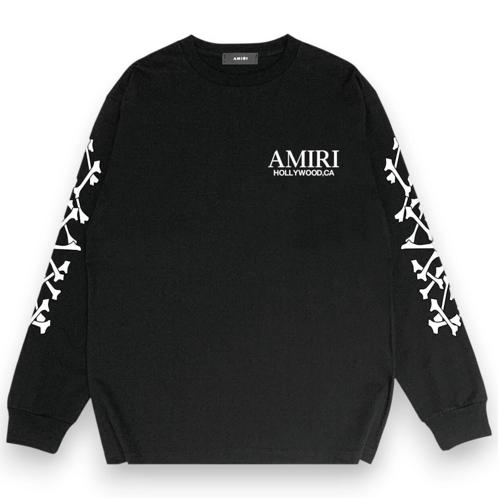 AMIRI BONES STACKED LONG SLEEVE TEE