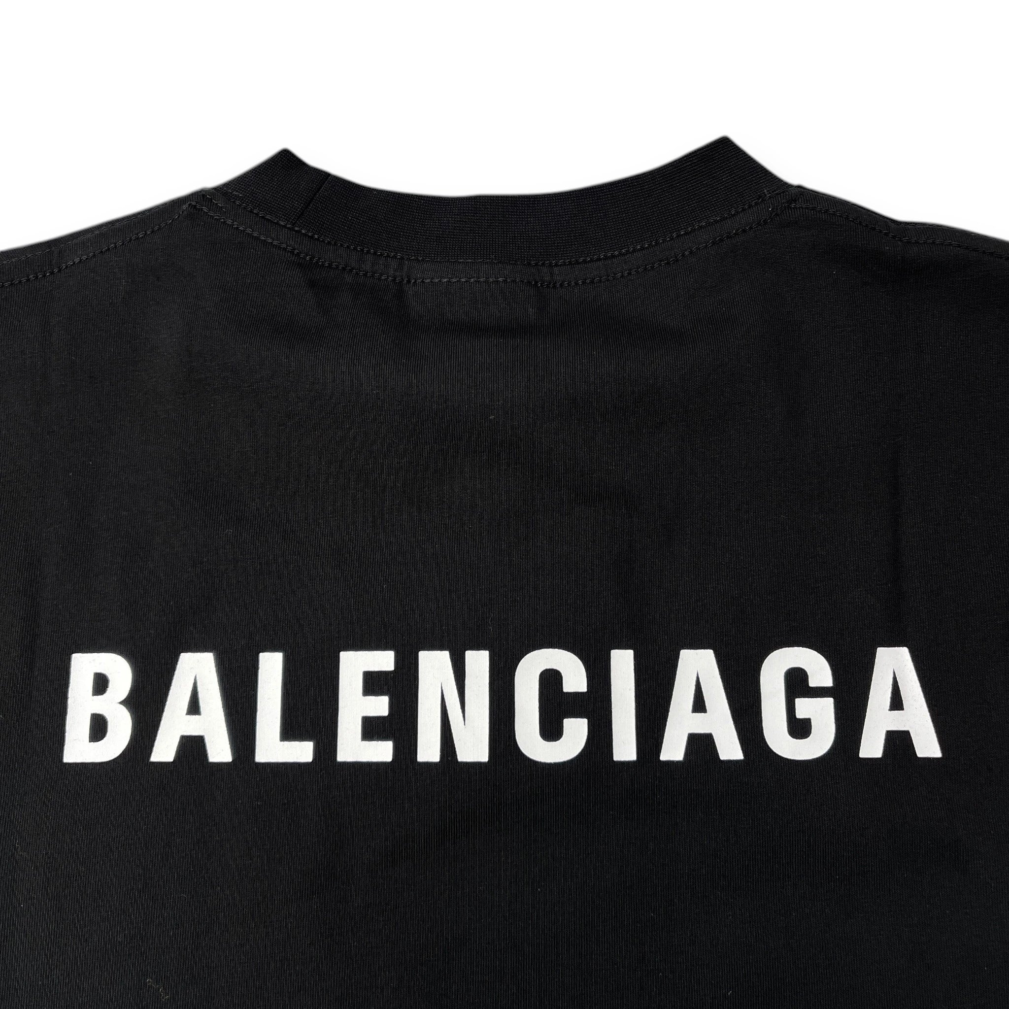 BALENCIAGA LOGO BACK T-SHIRT 'Black'