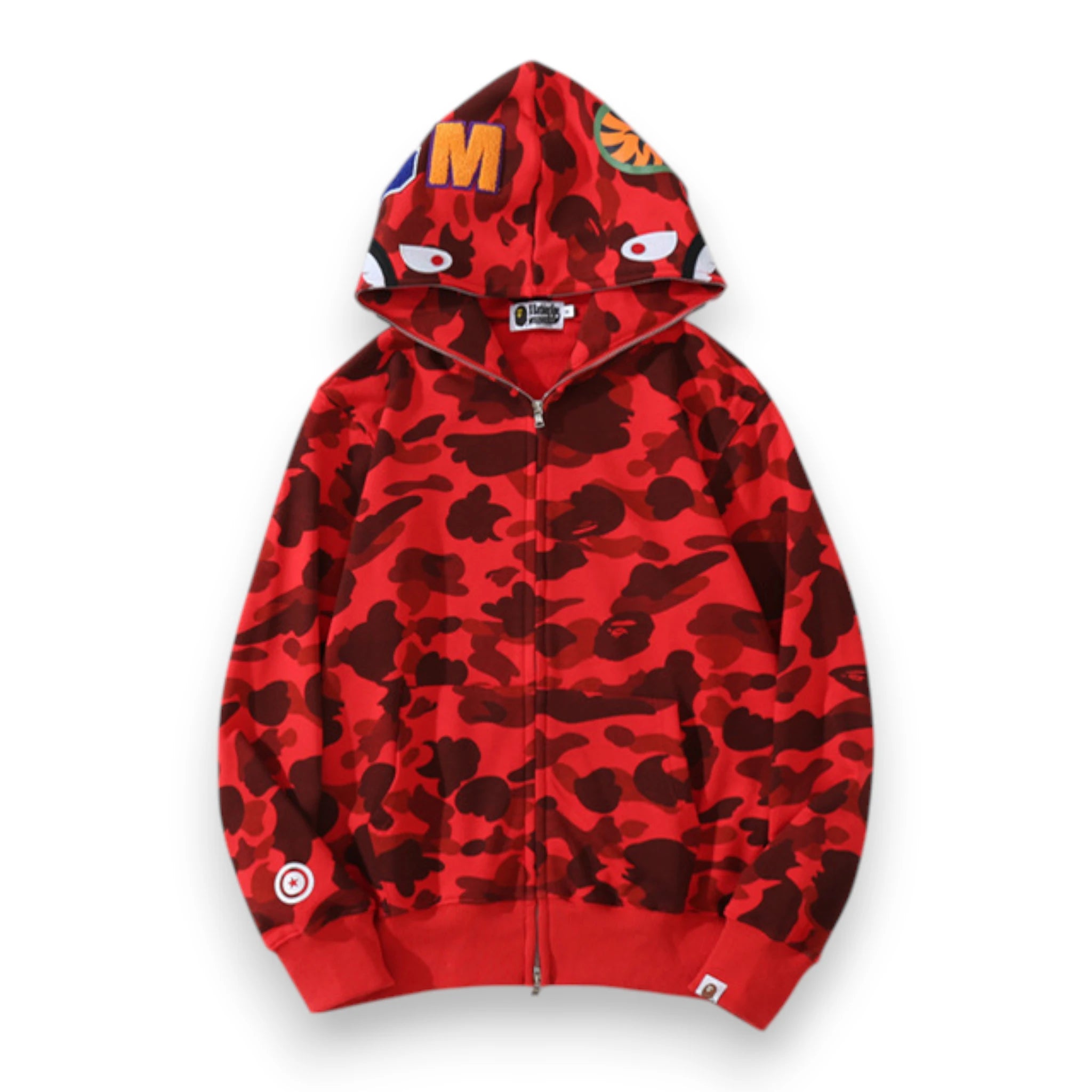COLOR CAMO SHARK FULL ZIP HOODIE