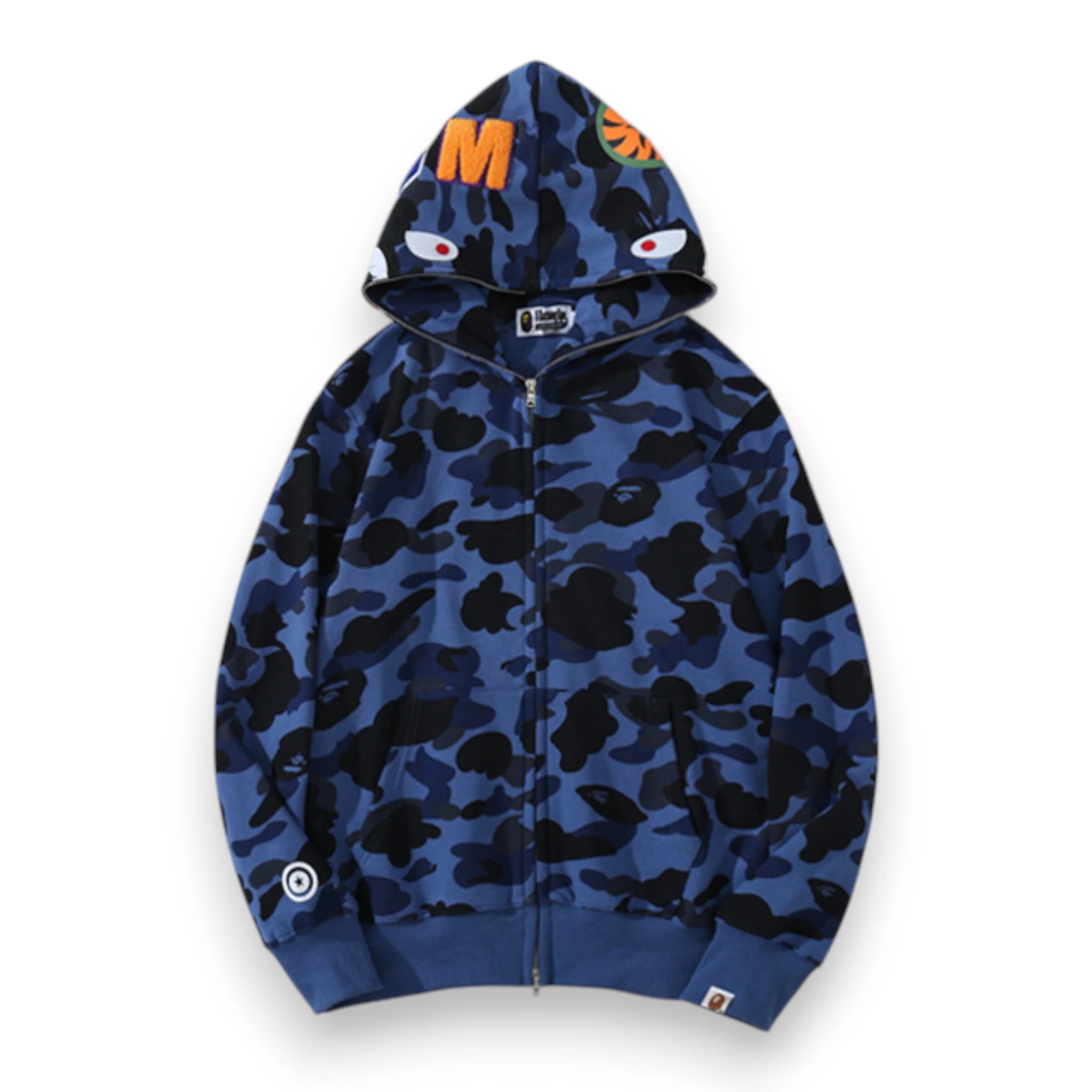 COLOR CAMO SHARK FULL ZIP HOODIE