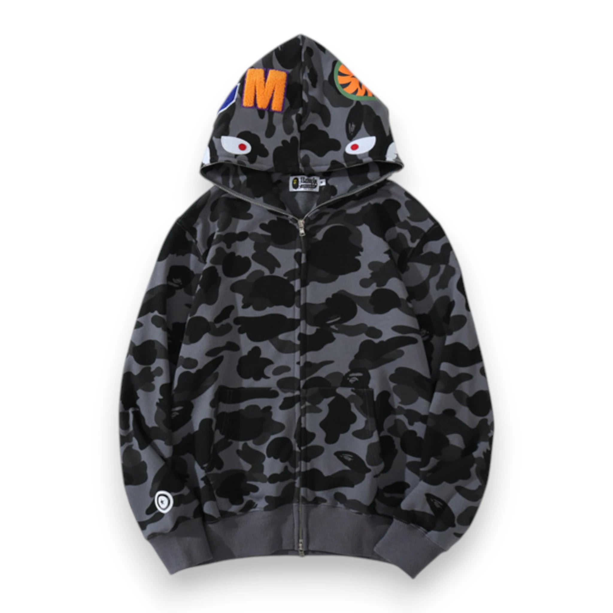 COLOR CAMO SHARK FULL ZIP HOODIE