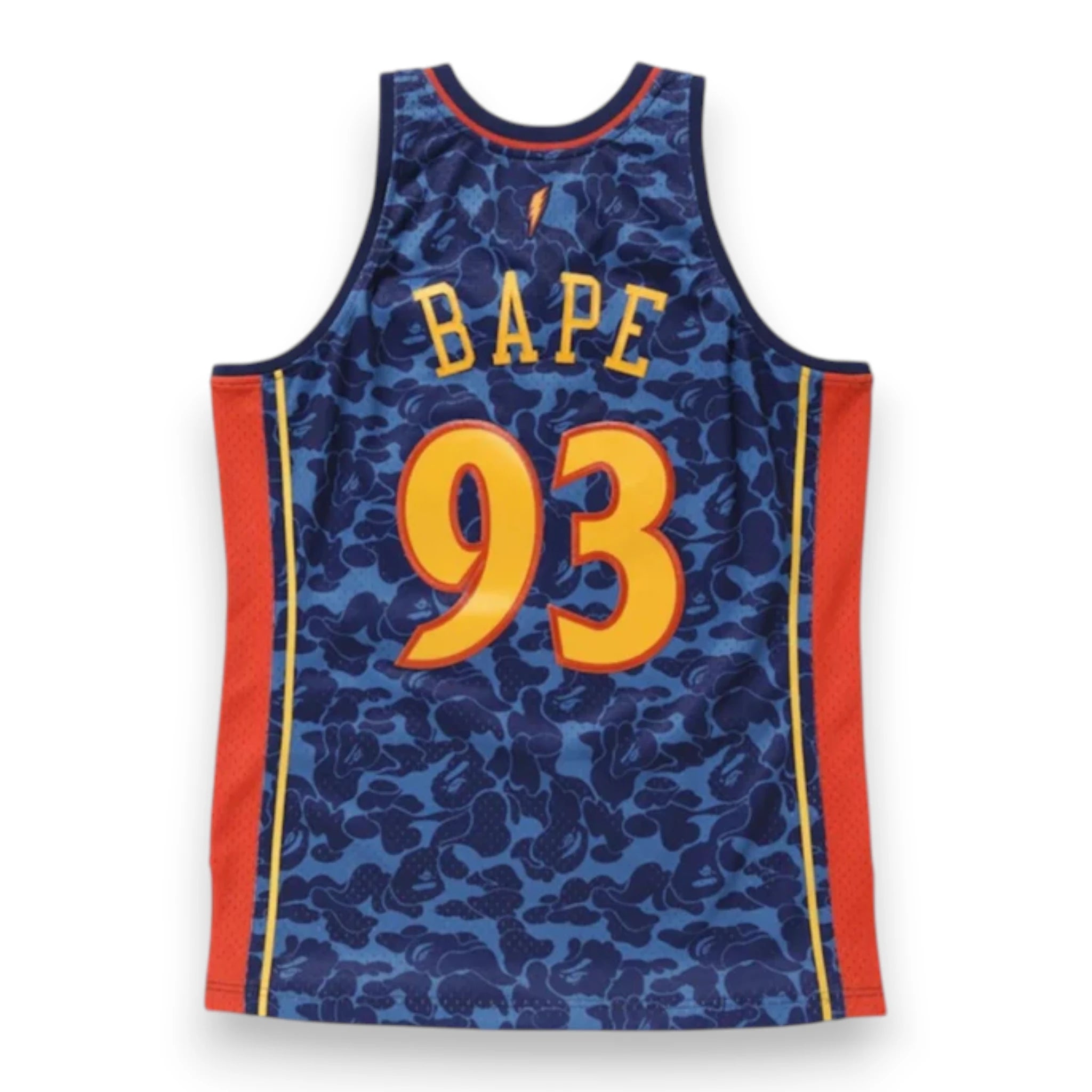 BAPE x MITCHELL & NESS WARRIORS ABC BASKETBALL AUTHENTIC JERSEY
