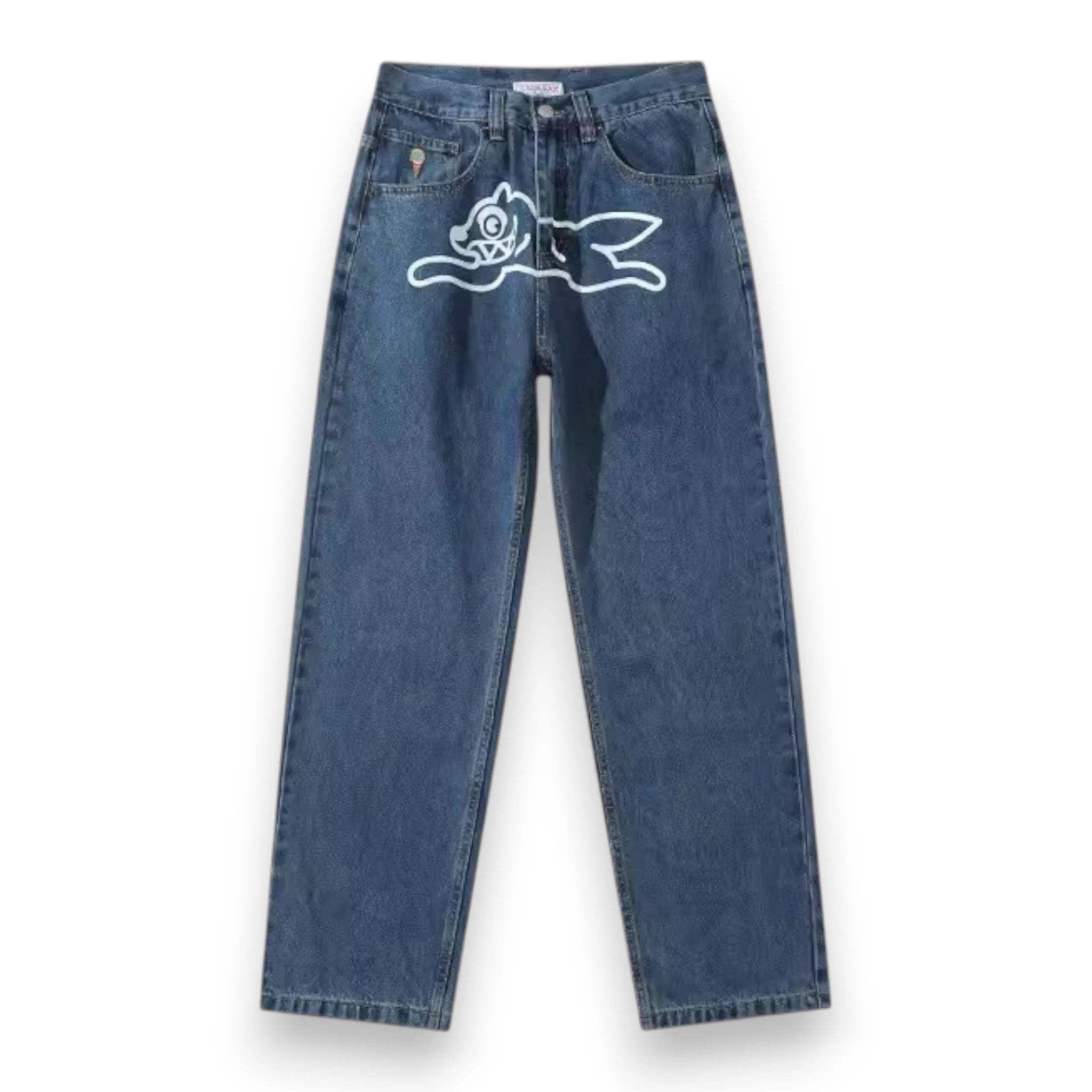 BBC ICECREAM RUNNING DOG DOUBLE SCOOP DENIM PANTS
