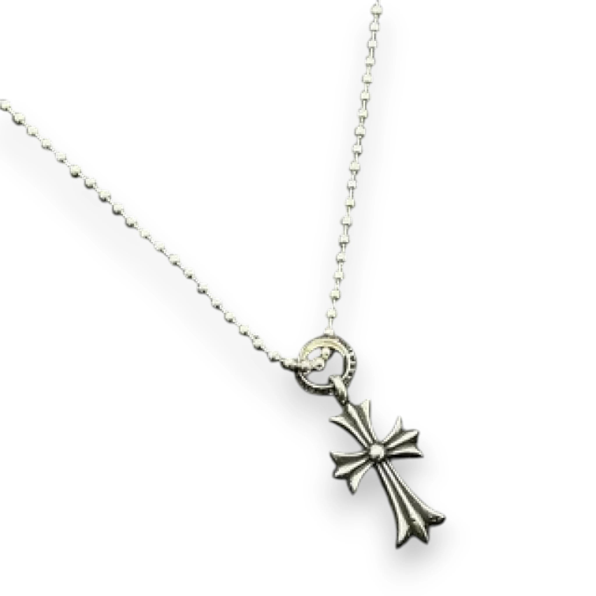 CHROME HEARTS CROSS PENDANT AND BALL CHAIN