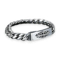 CHROME HEARTS FLORAL CROSS ID BRACELET