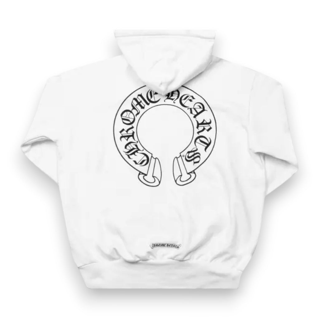 CHROME HEARTS FLORAL CROSS ZIP HOODIE 'White'