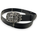 CHROME HEARTS CEMETERY CROSS BUCKLE BELT