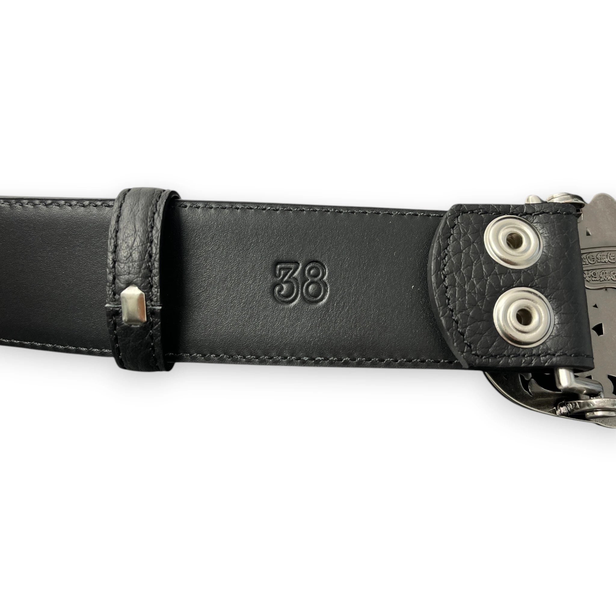 CHROME HEARTS CEMETERY CROSS BUCKLE BELT