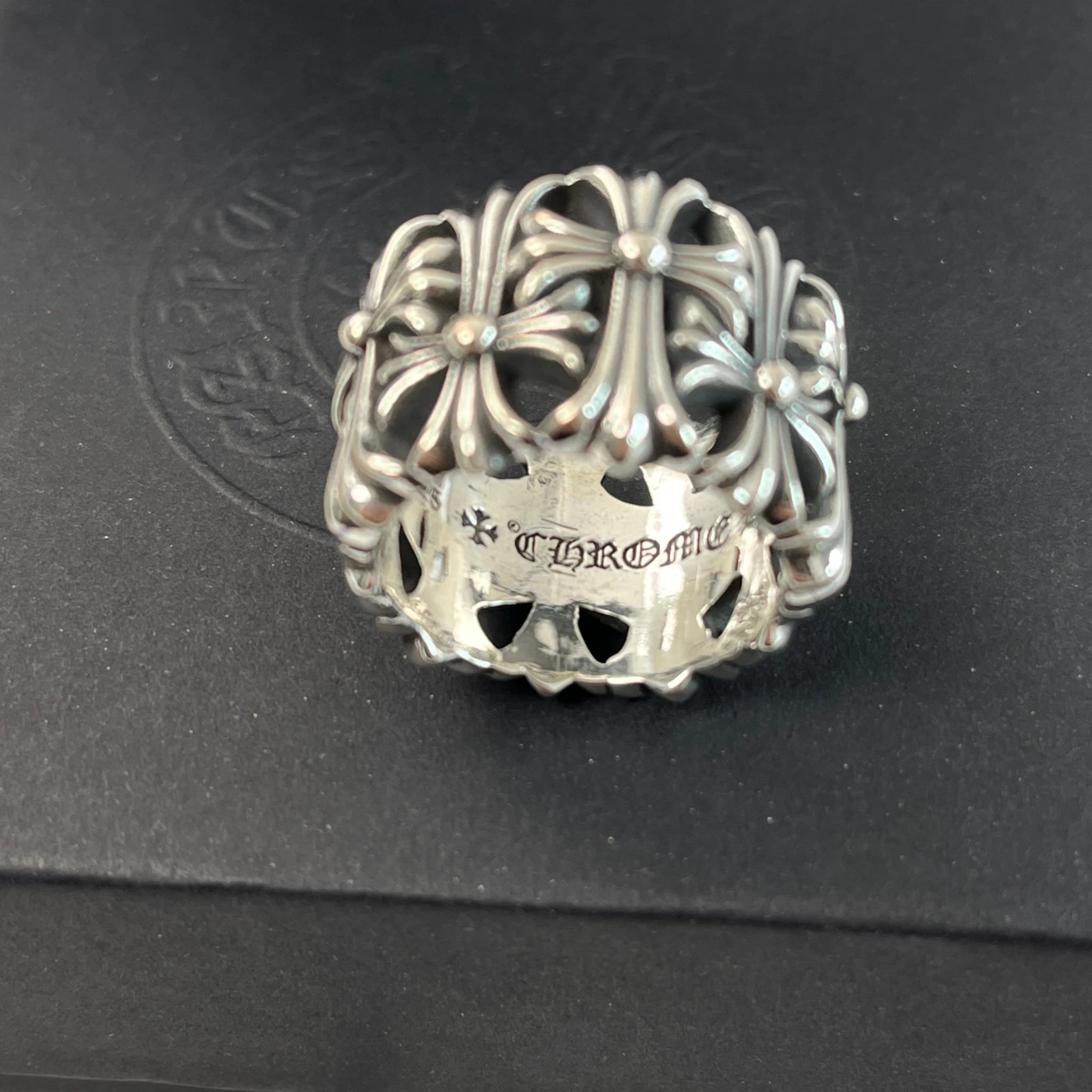CHROME HEARTS CEMETERY CROSS RING