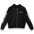 CHROME HEARTS x DEADLY DOLL PINK CROSS LOGO ZIP UP HOODIE