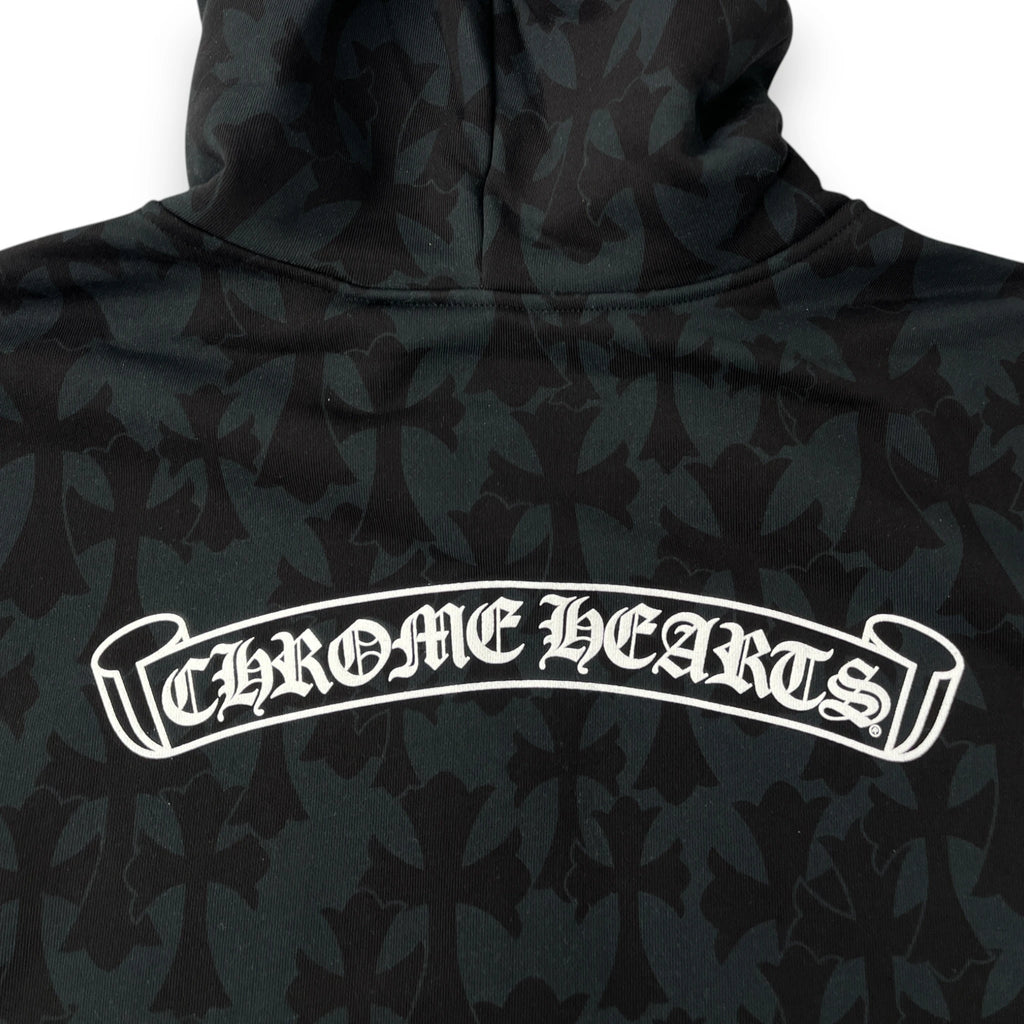 CHROME HEARTS CEMETERY CROSS MONOGRAM ZIP-UP HOODIE