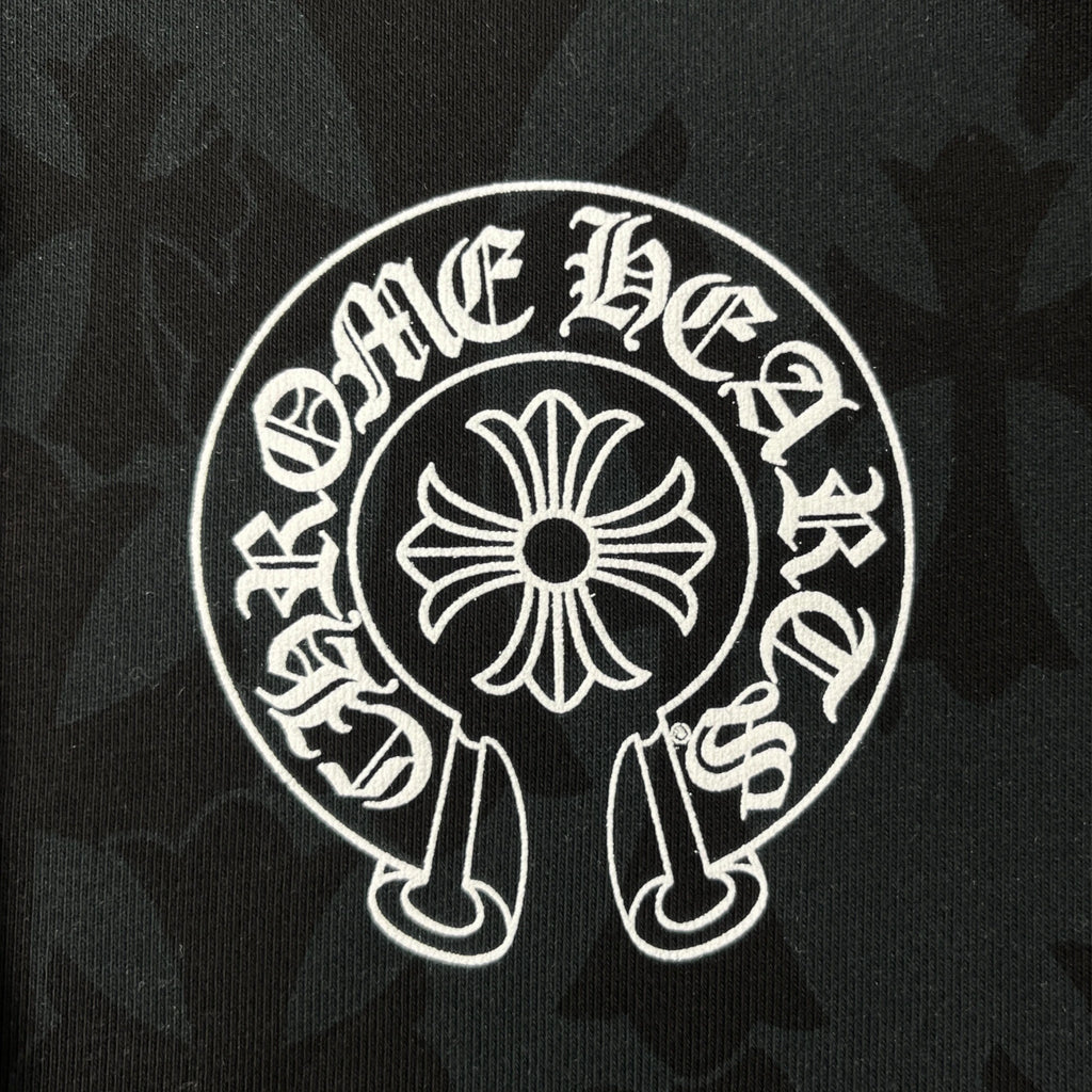 CHROME HEARTS CEMETERY CROSS MONOGRAM ZIP-UP HOODIE