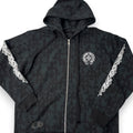 CHROME HEARTS CEMETERY CROSS MONOGRAM ZIP-UP HOODIE