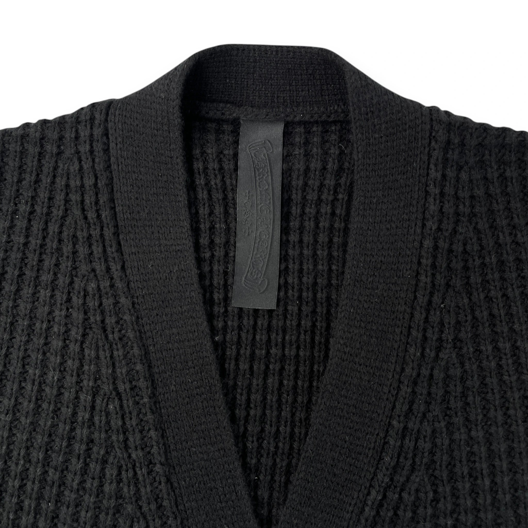 CHROME HEARTS WAFFLE THERMAL CROSS PATCH SWEATER