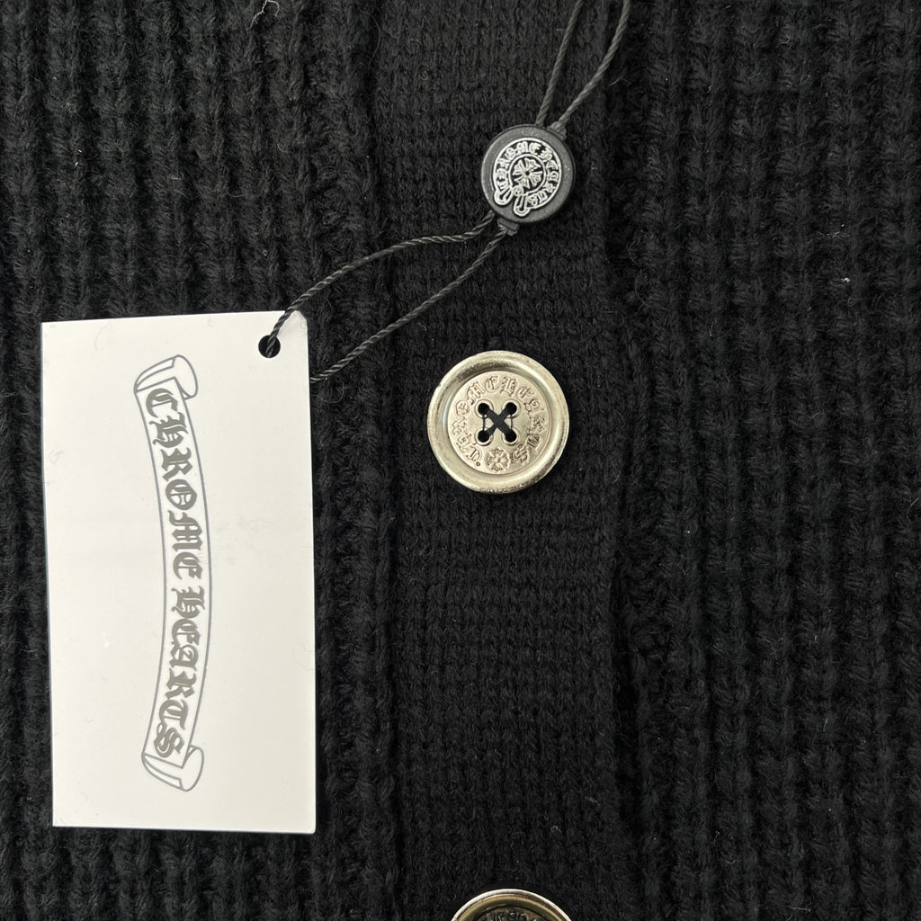 CHROME HEARTS WAFFLE THERMAL CROSS PATCH SWEATER