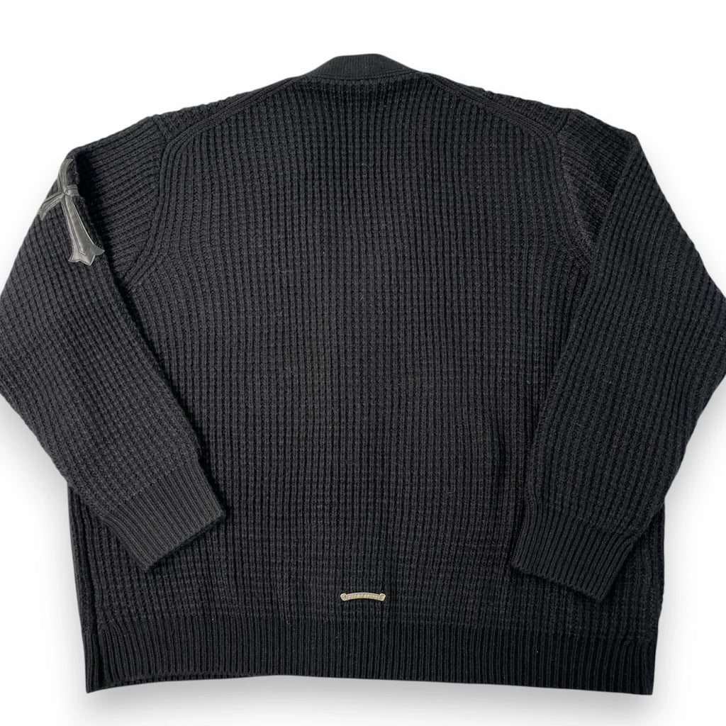 CHROME HEARTS WAFFLE THERMAL CROSS PATCH SWEATER