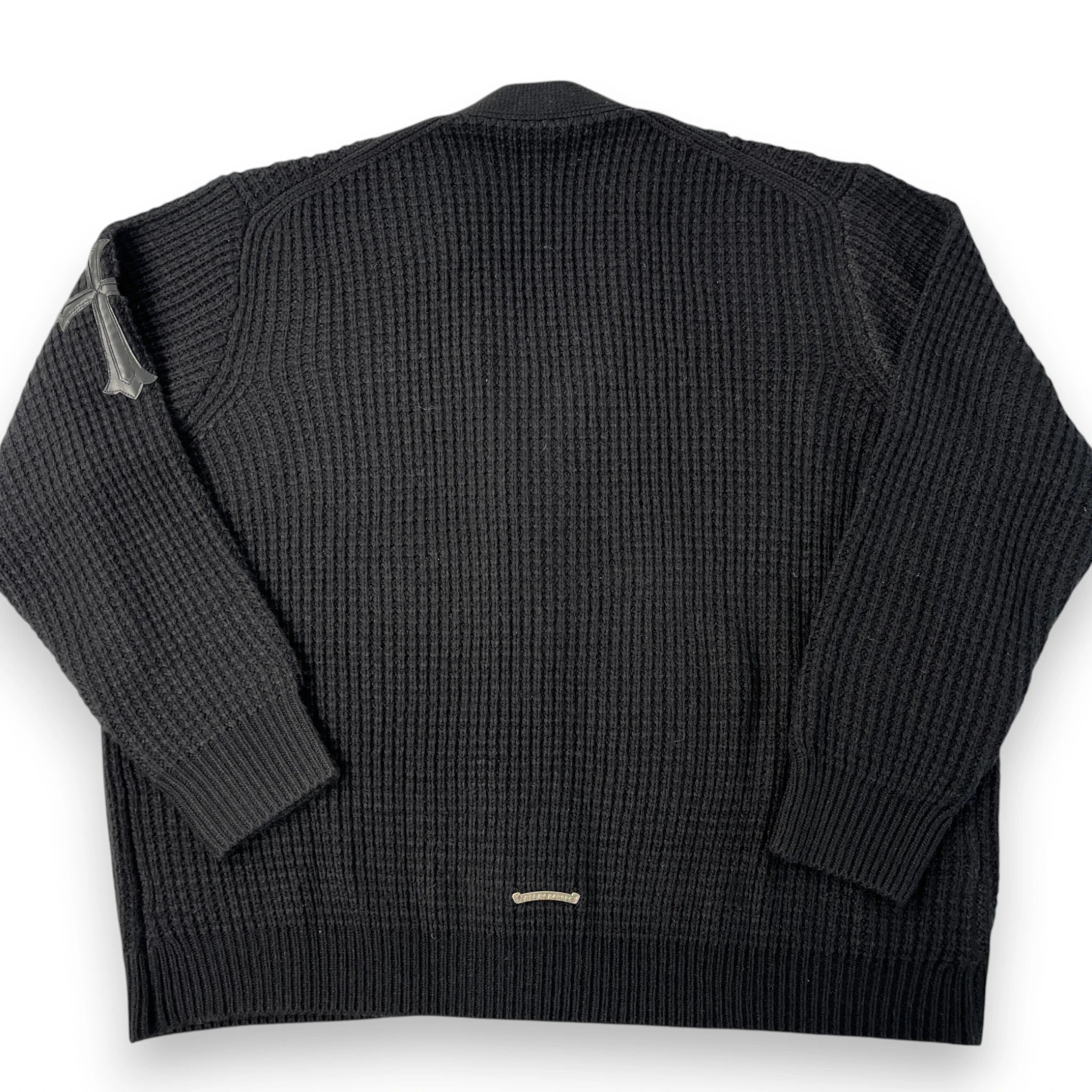 CHROME HEARTS WAFFLE THERMAL CROSS PATCH SWEATER