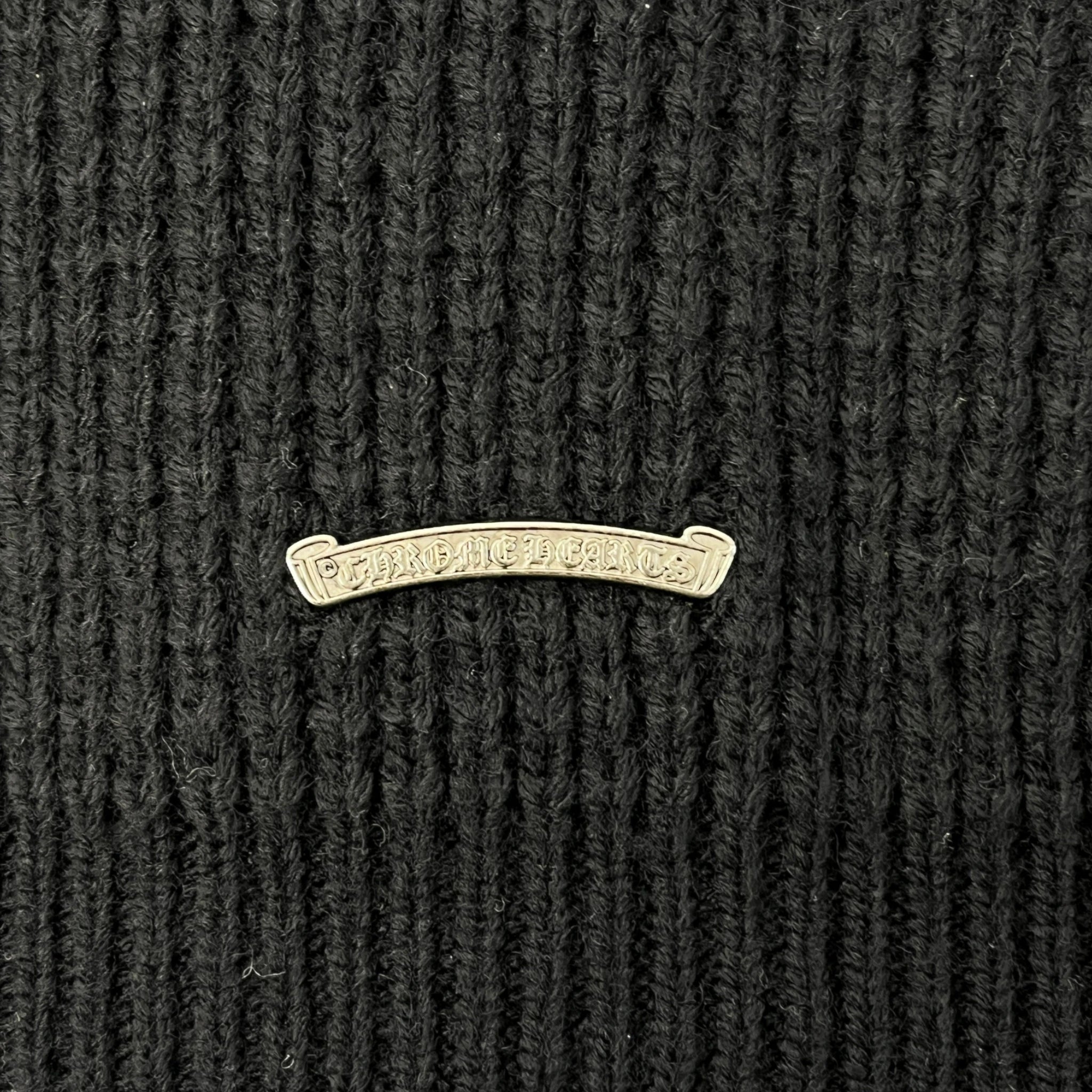 CHROME HEARTS WAFFLE THERMAL CROSS PATCH SWEATER