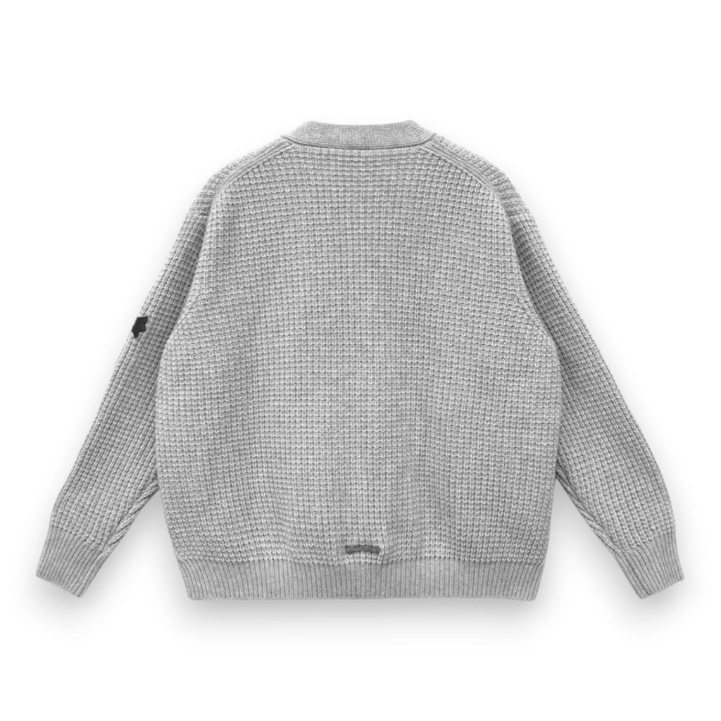 CHROME HEARTS WAFFLE THERMAL CROSS PATCH SWEATER