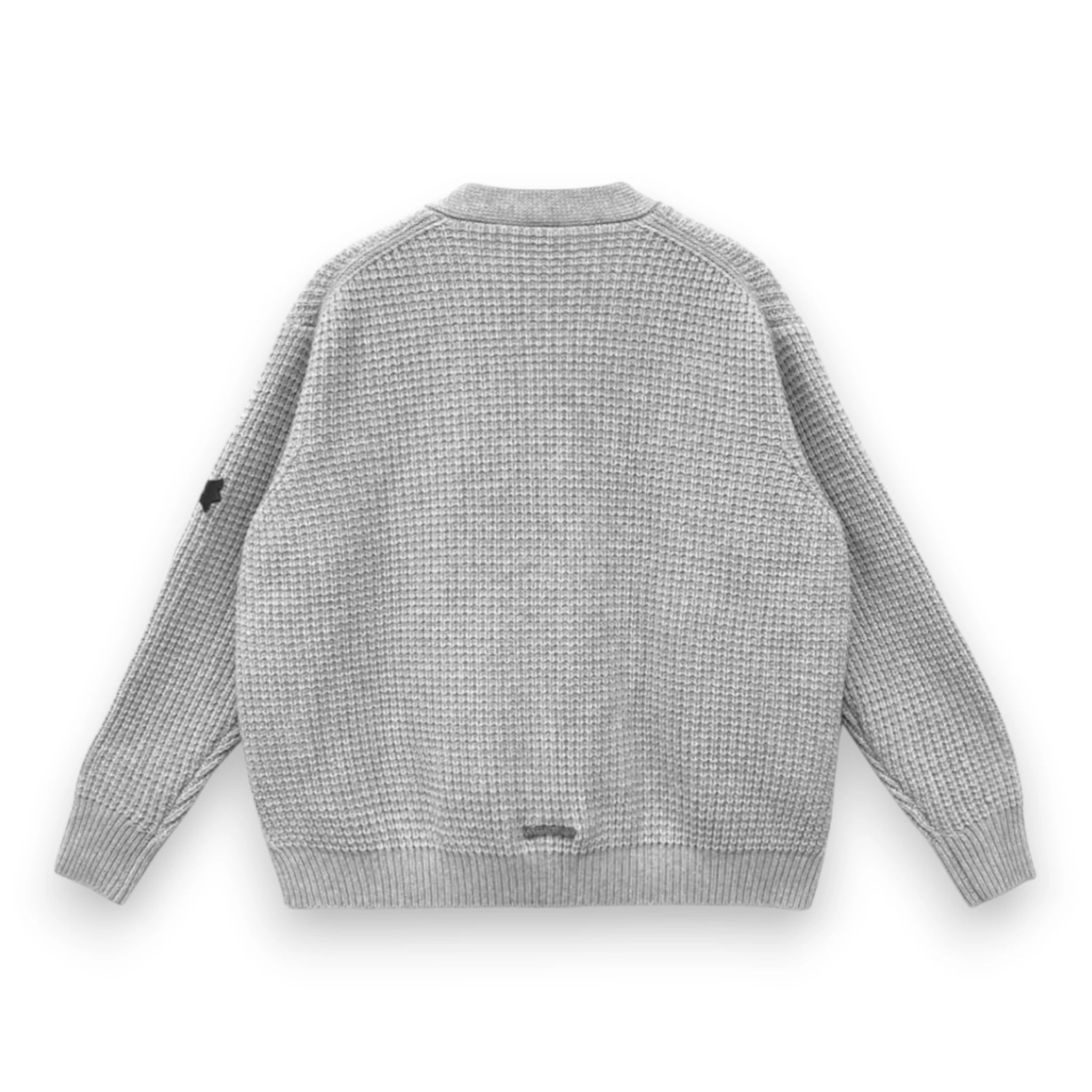 CHROME HEARTS WAFFLE THERMAL CROSS PATCH SWEATER