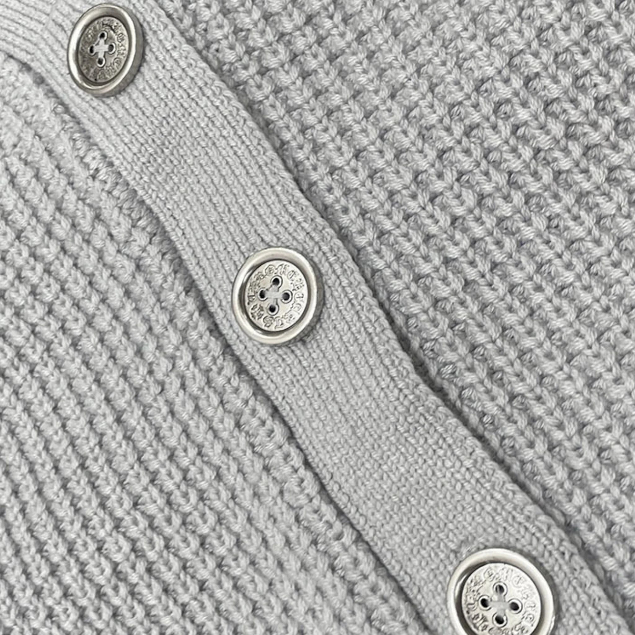 CHROME HEARTS WAFFLE THERMAL CROSS PATCH SWEATER