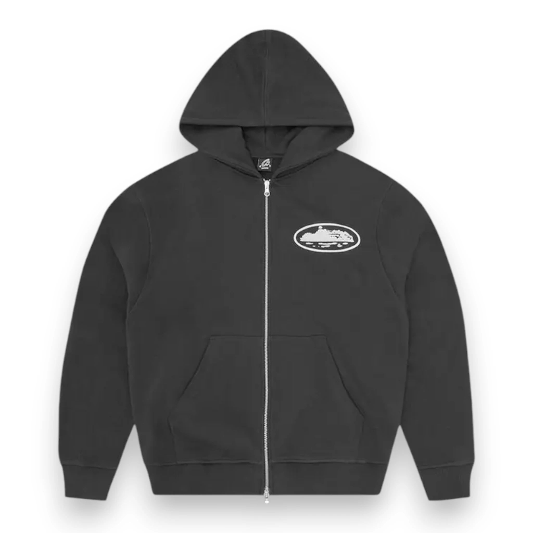 CORTEIZ ISLAND PUFF PRINT ZIP HOODIE 'Washed Black'
