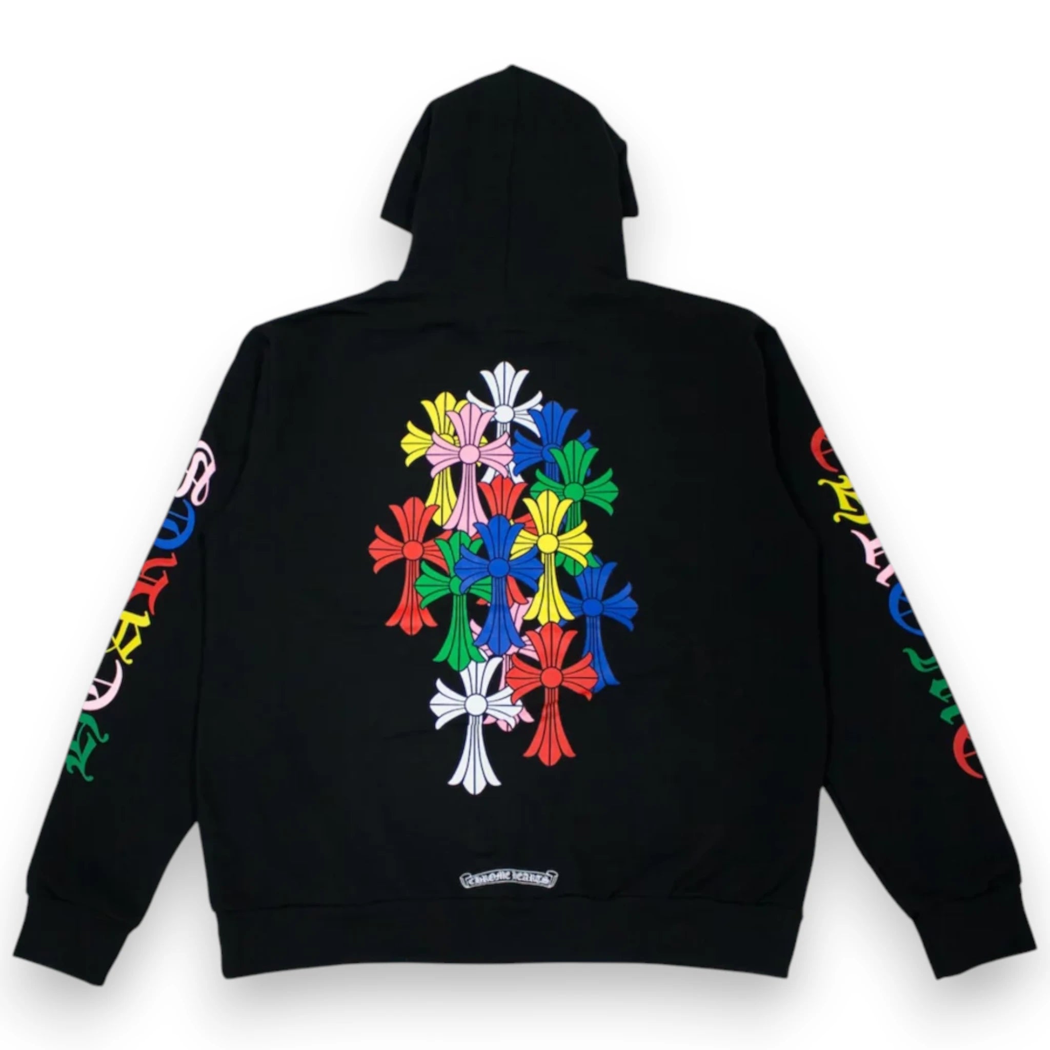 CHROME HEARTS MULTI COLOR CROSS CEMETERY ZIP UP HOODIE 'Black'