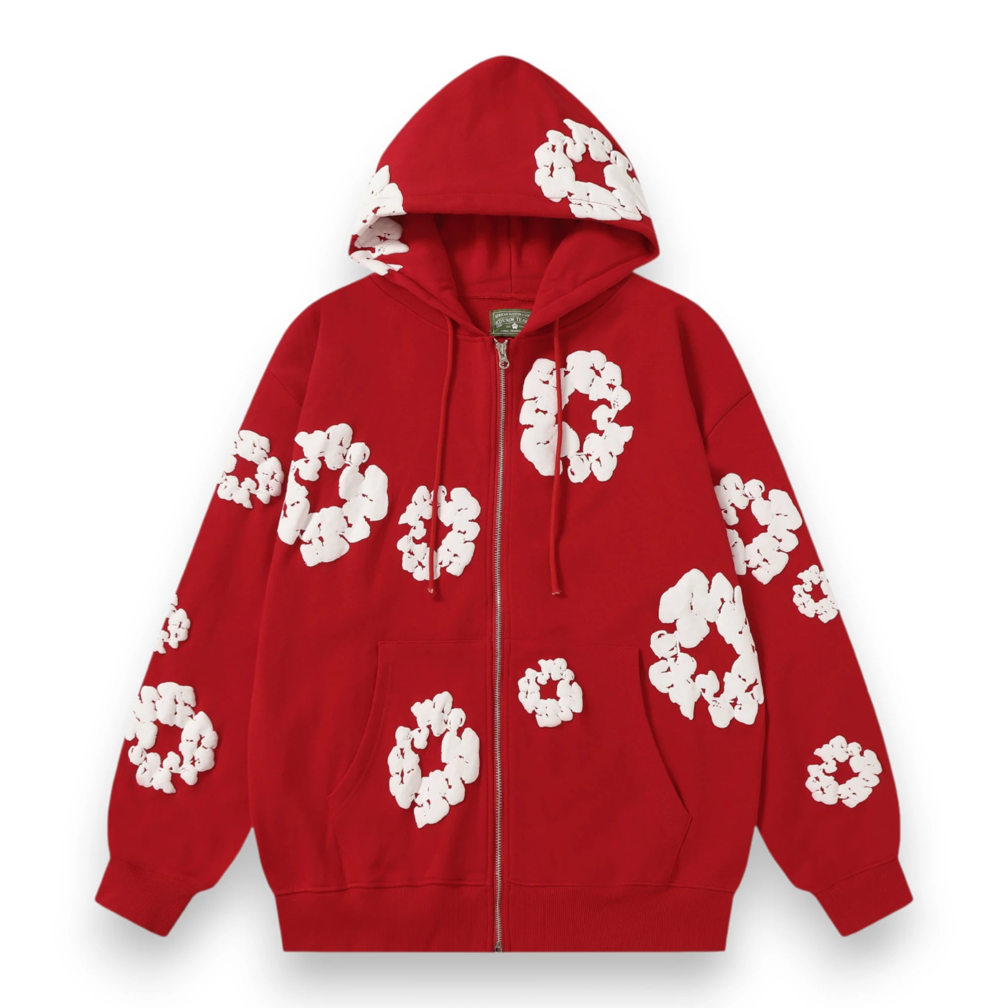 COTTON WREATH ZIP HOODIE
