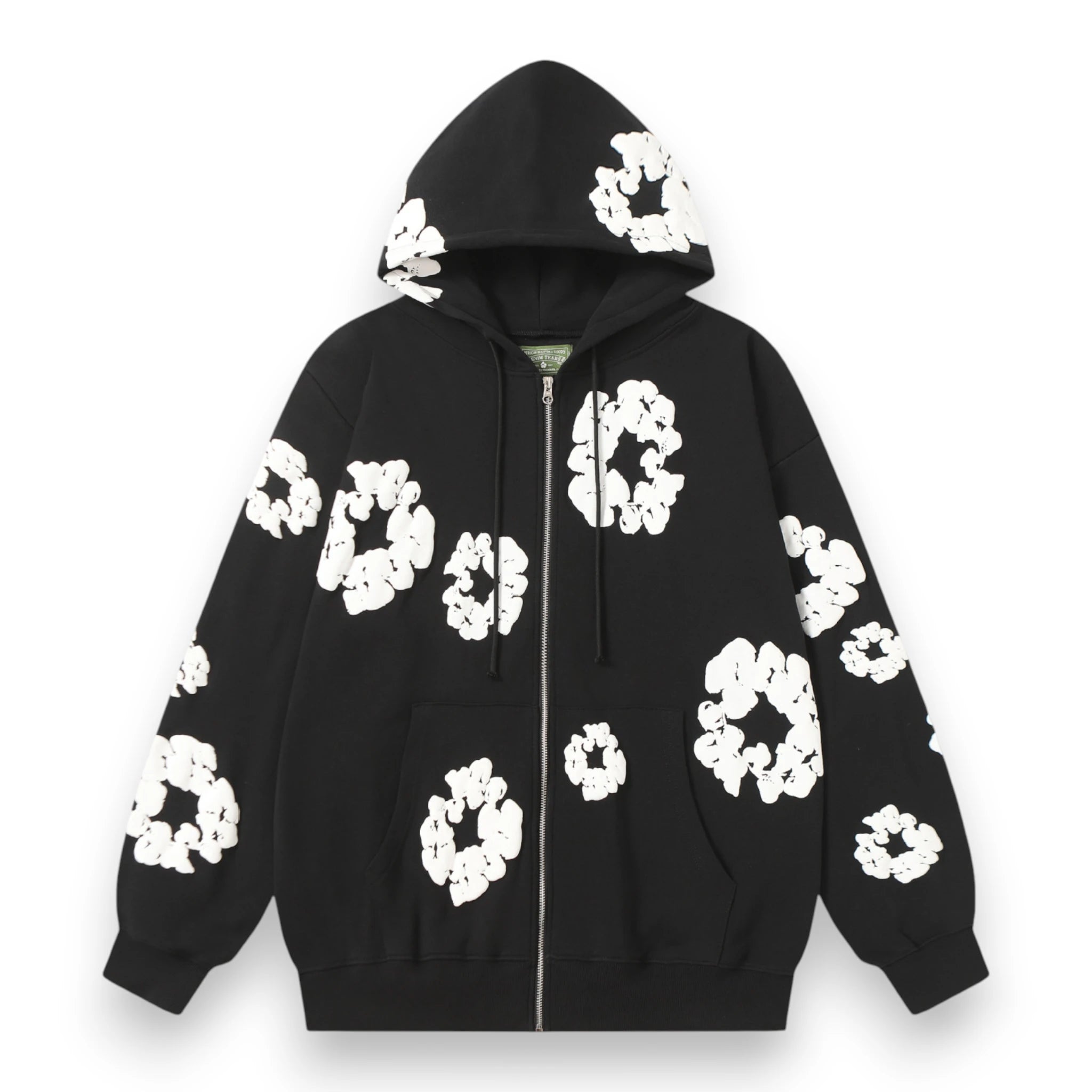 COTTON WREATH ZIP HOODIE
