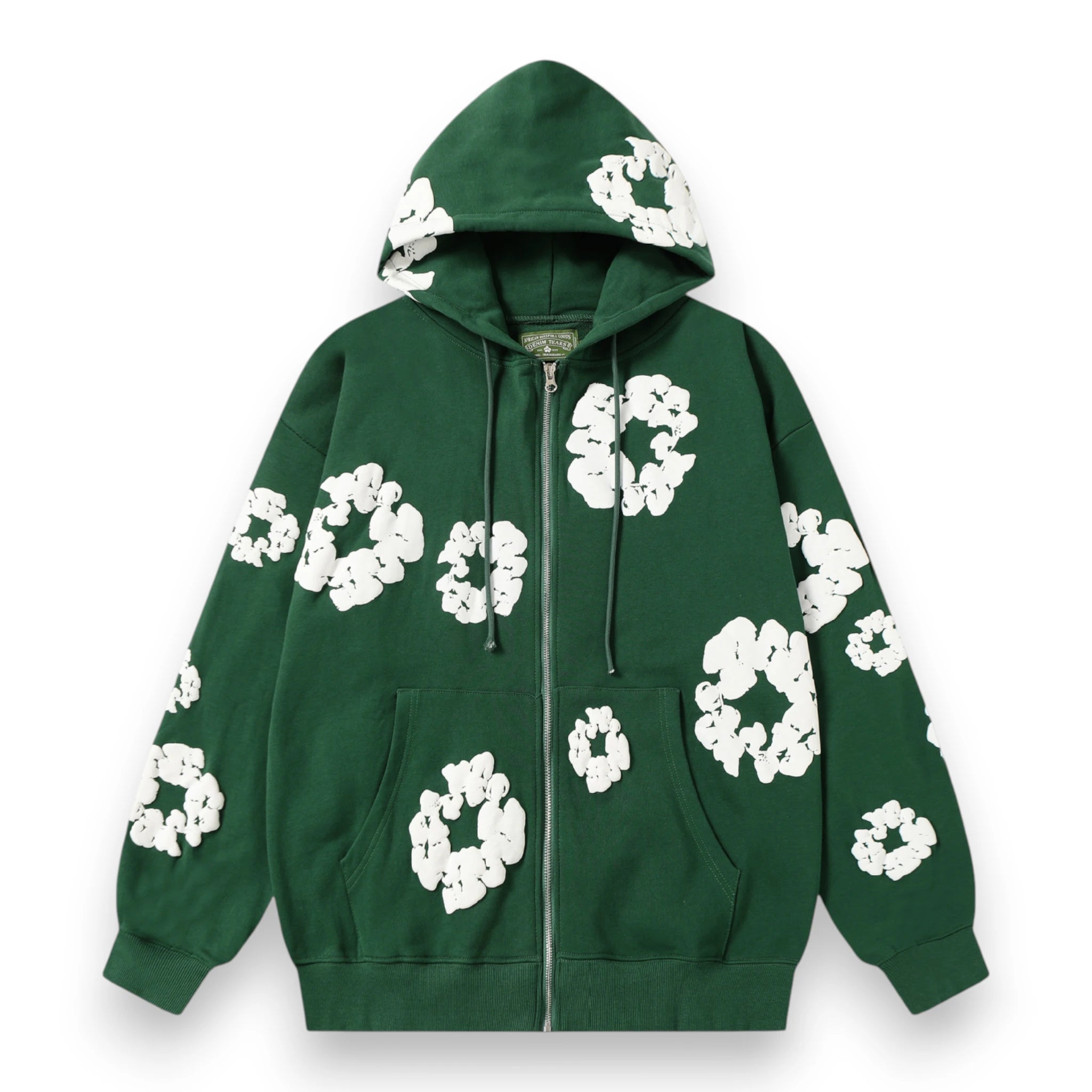 COTTON WREATH ZIP HOODIE