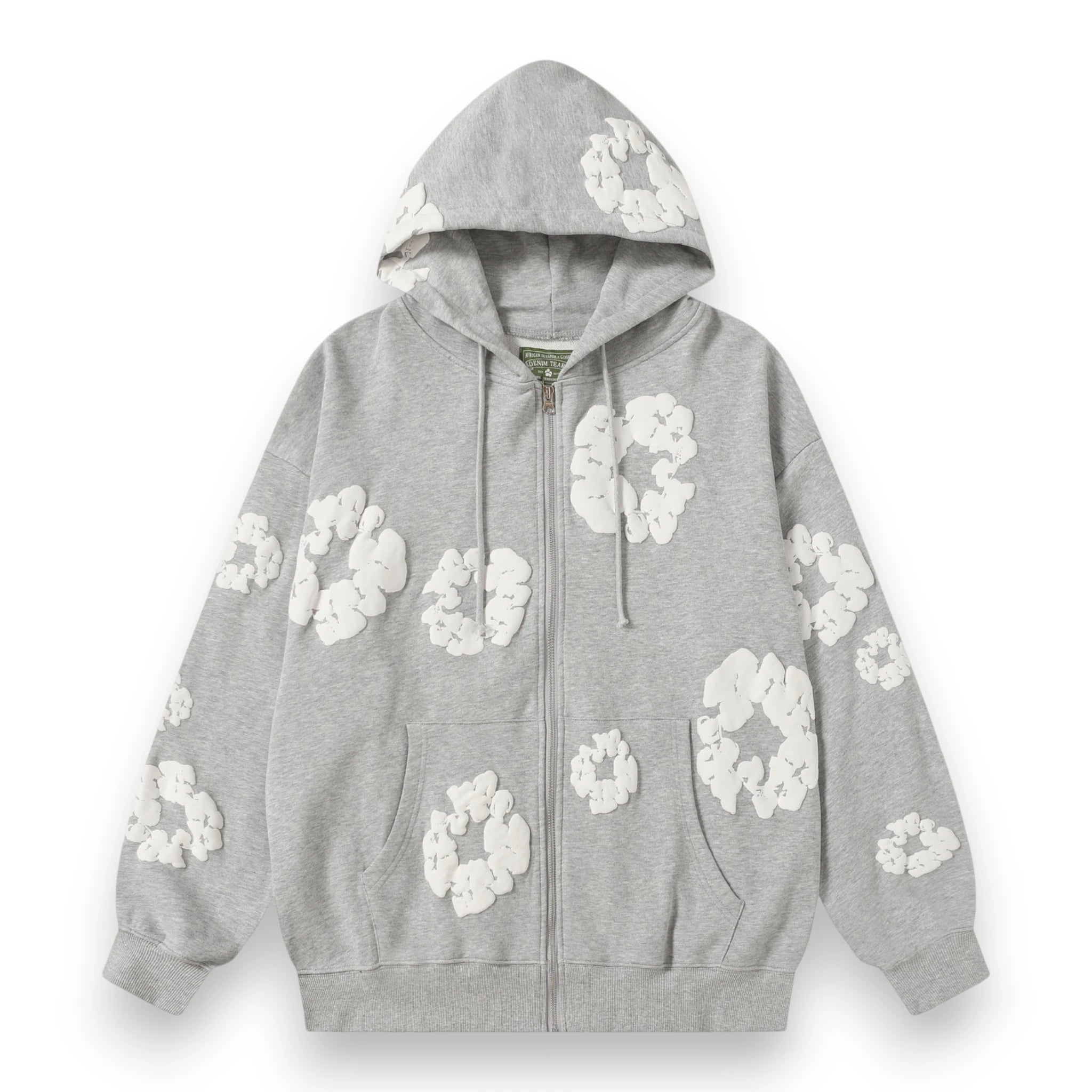 COTTON WREATH ZIP HOODIE