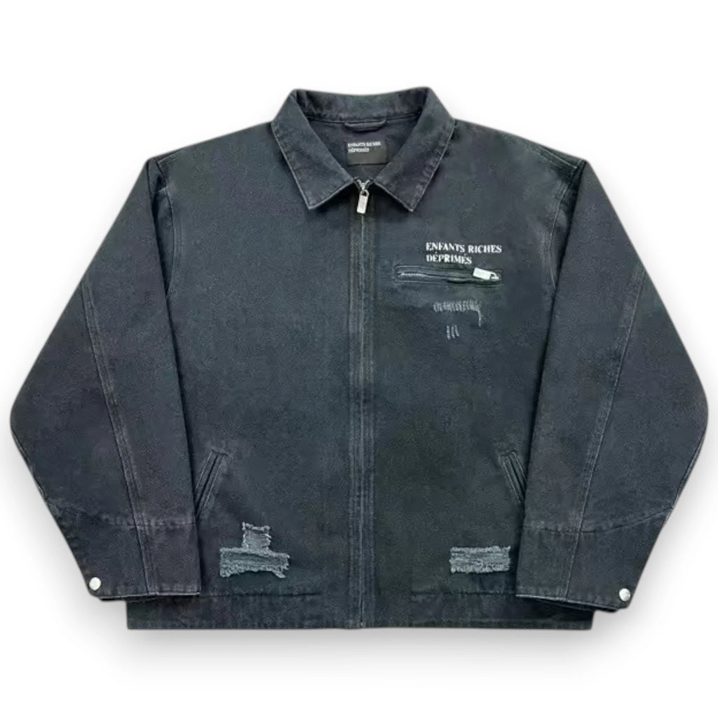 ENFANTS RICHES DEPRIMES LOGO DISTRESSED JACKET