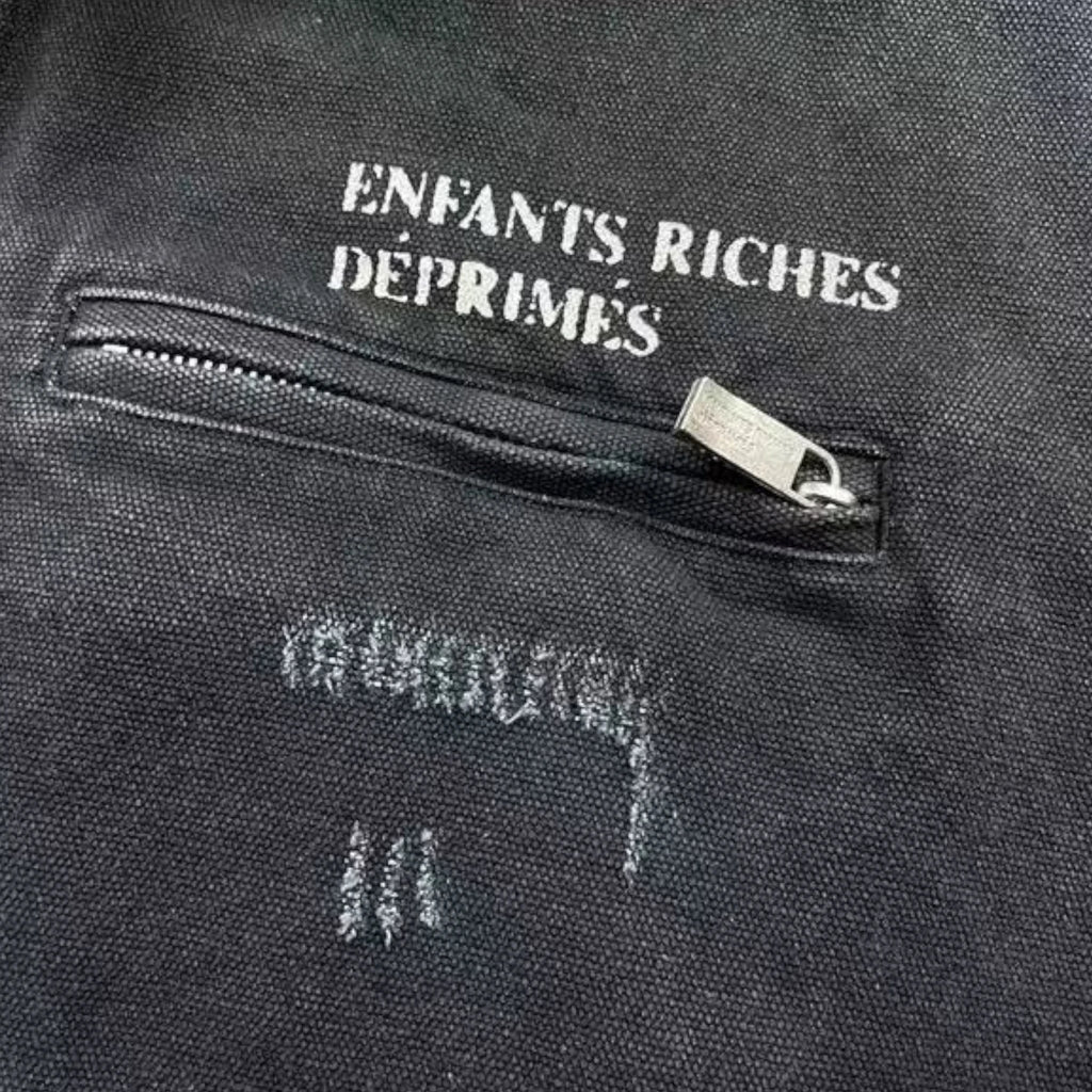 ENFANTS RICHES DEPRIMES LOGO DISTRESSED JACKET