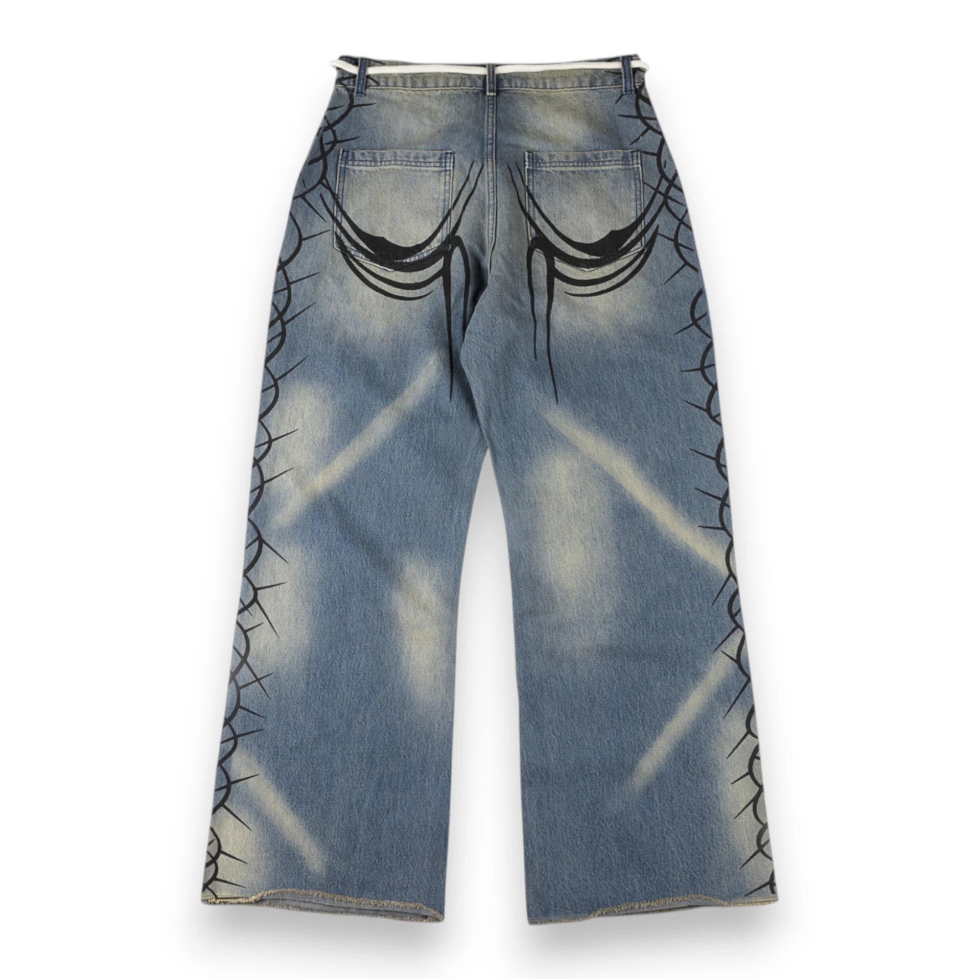 HELLSTAR RAW EDGE AIRBRUSHED JEANS