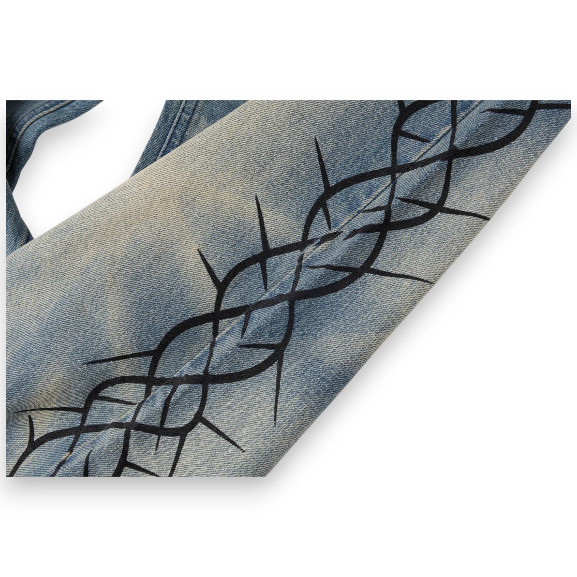 HELLSTAR RAW EDGE AIRBRUSHED JEANS