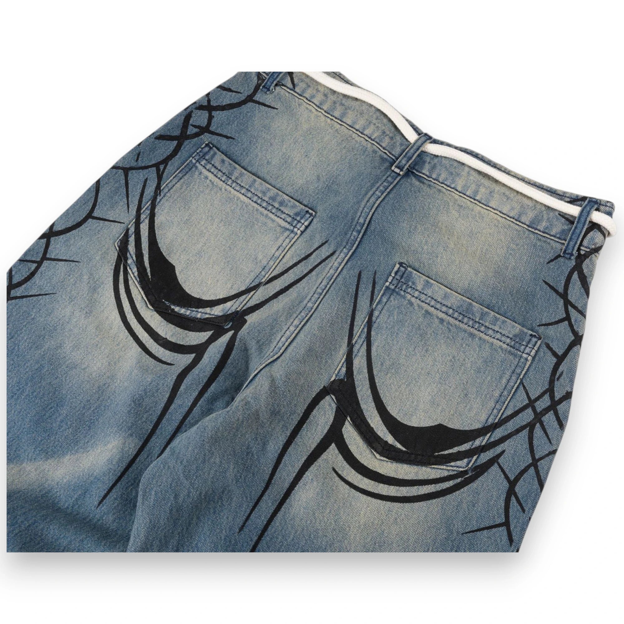 HELLSTAR RAW EDGE AIRBRUSHED JEANS