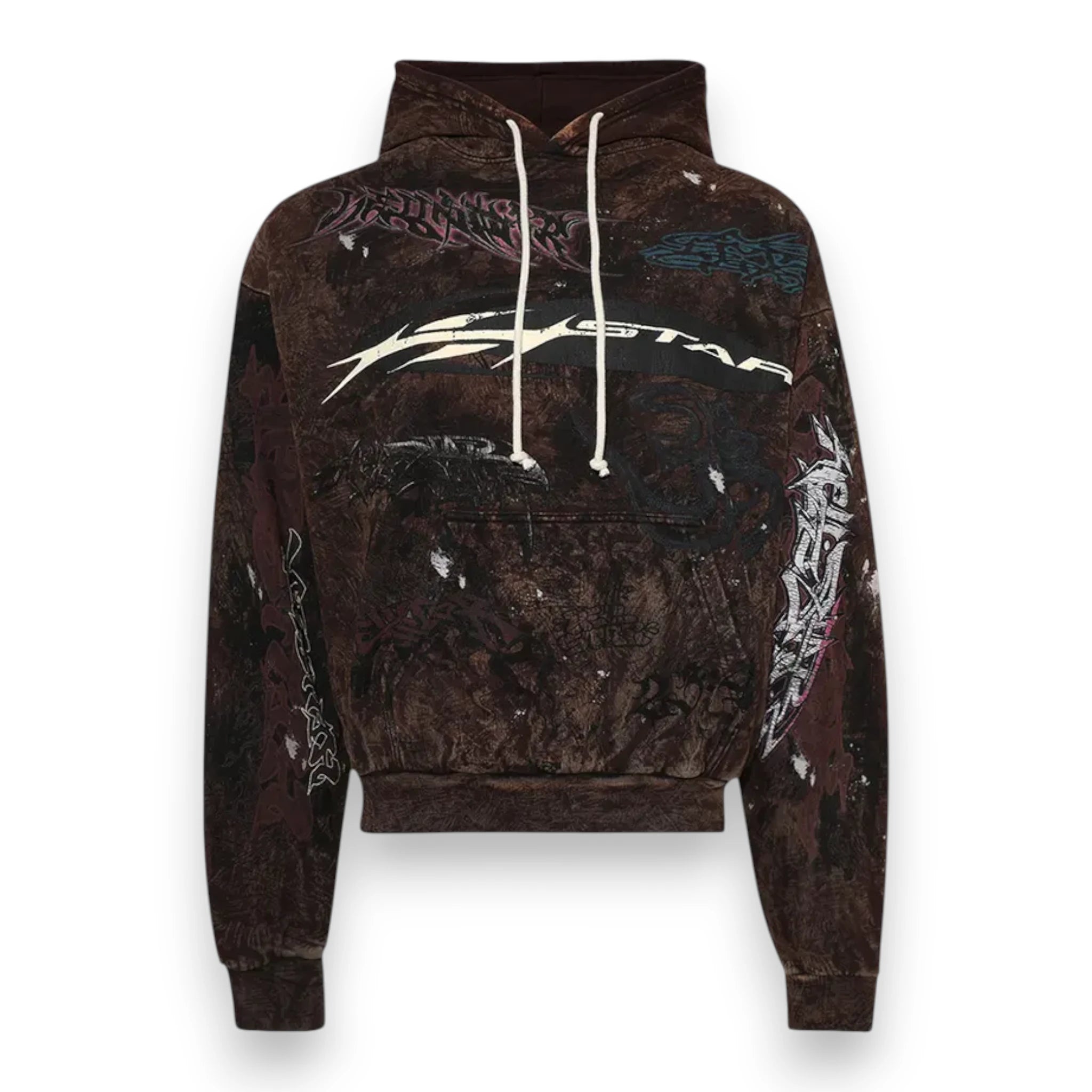 HELLSTAR GRAFFITI HOODIE 'Brown'