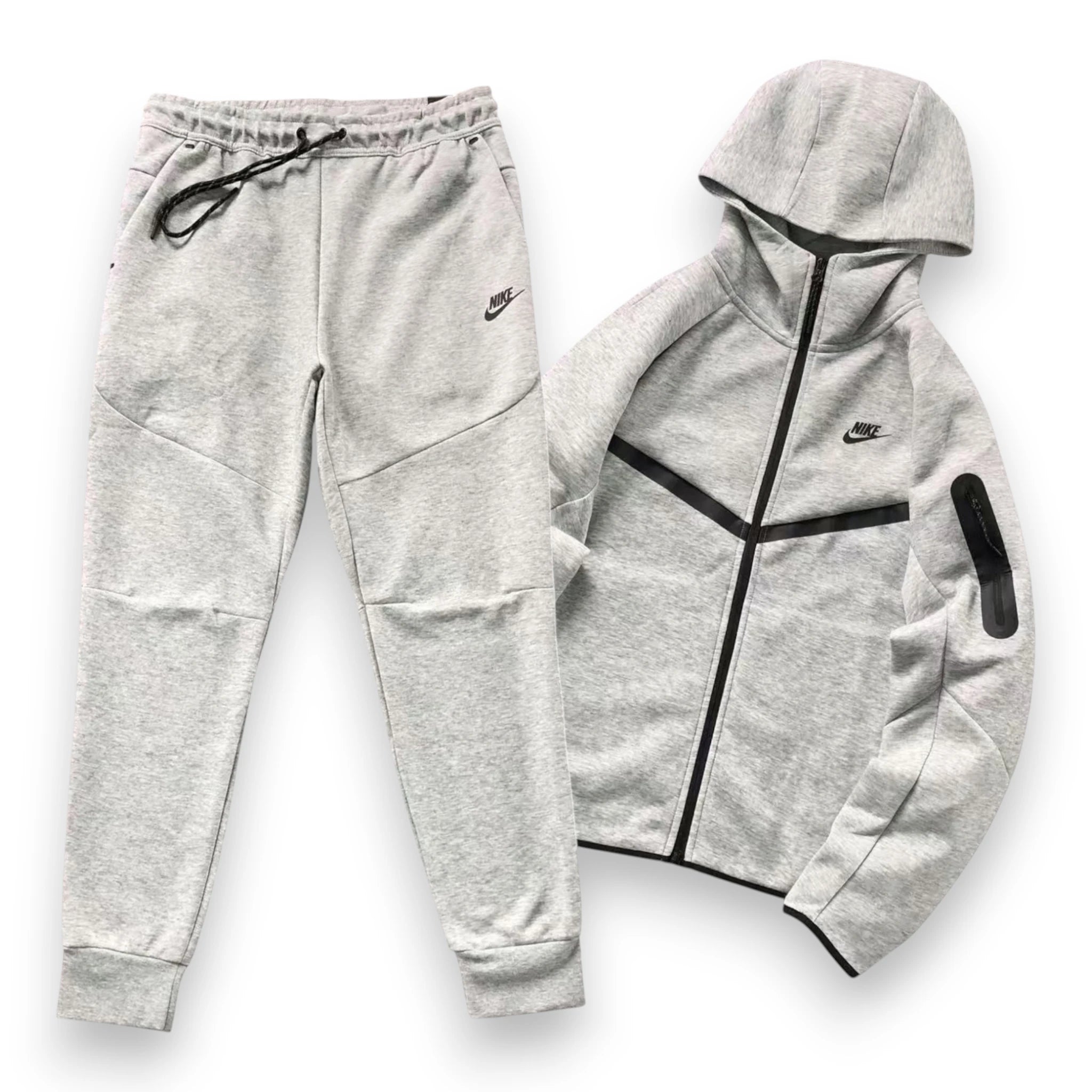 NIKE TECH FULL ZIP SET 'Gray/Black'