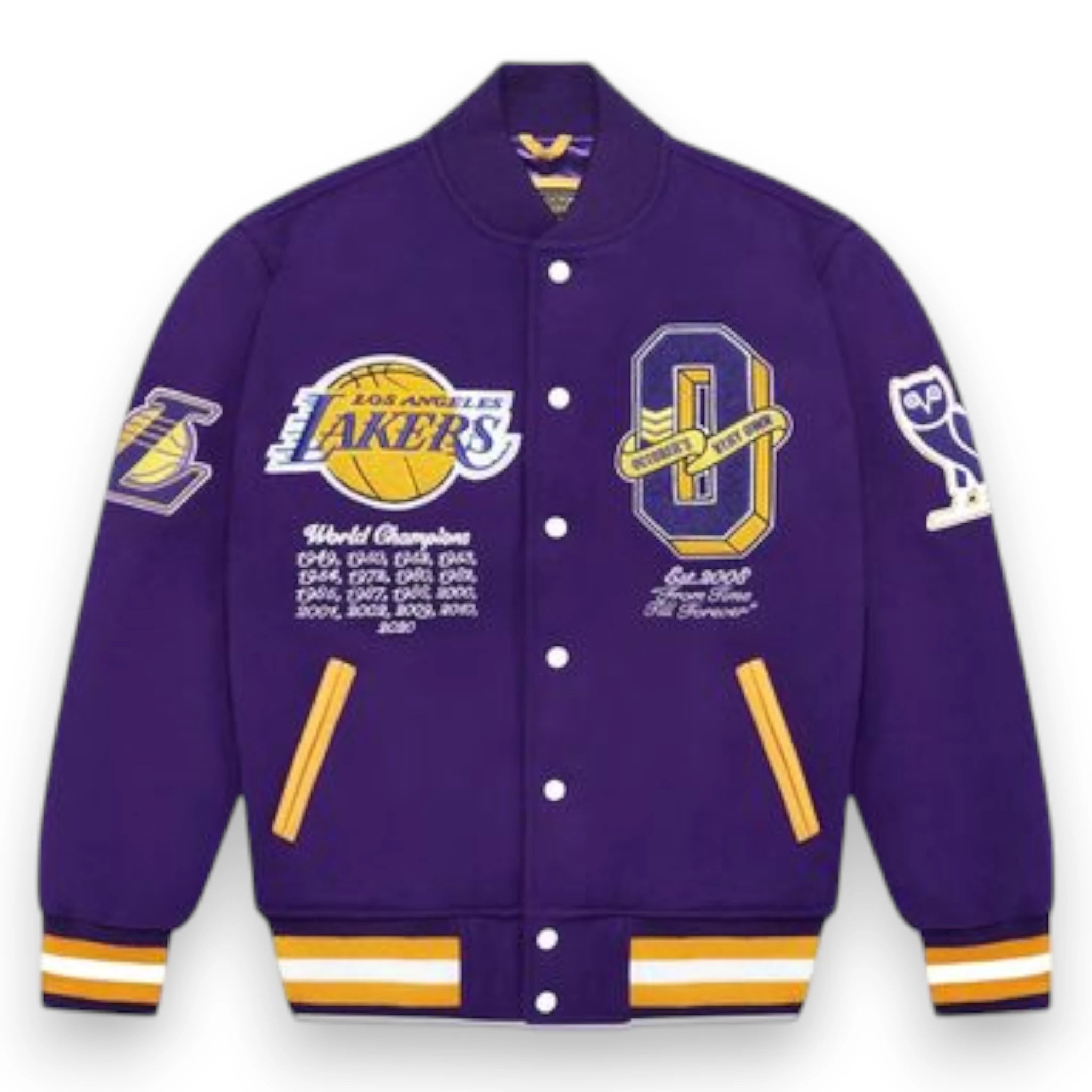 OVO x NBA LAKERS VARSITY JACKET
