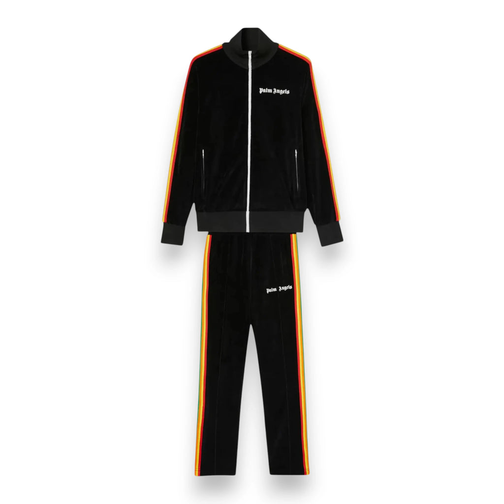 PALM ANGELS RAINBOW CHENILLE TRACKSUIT 'Black/White'