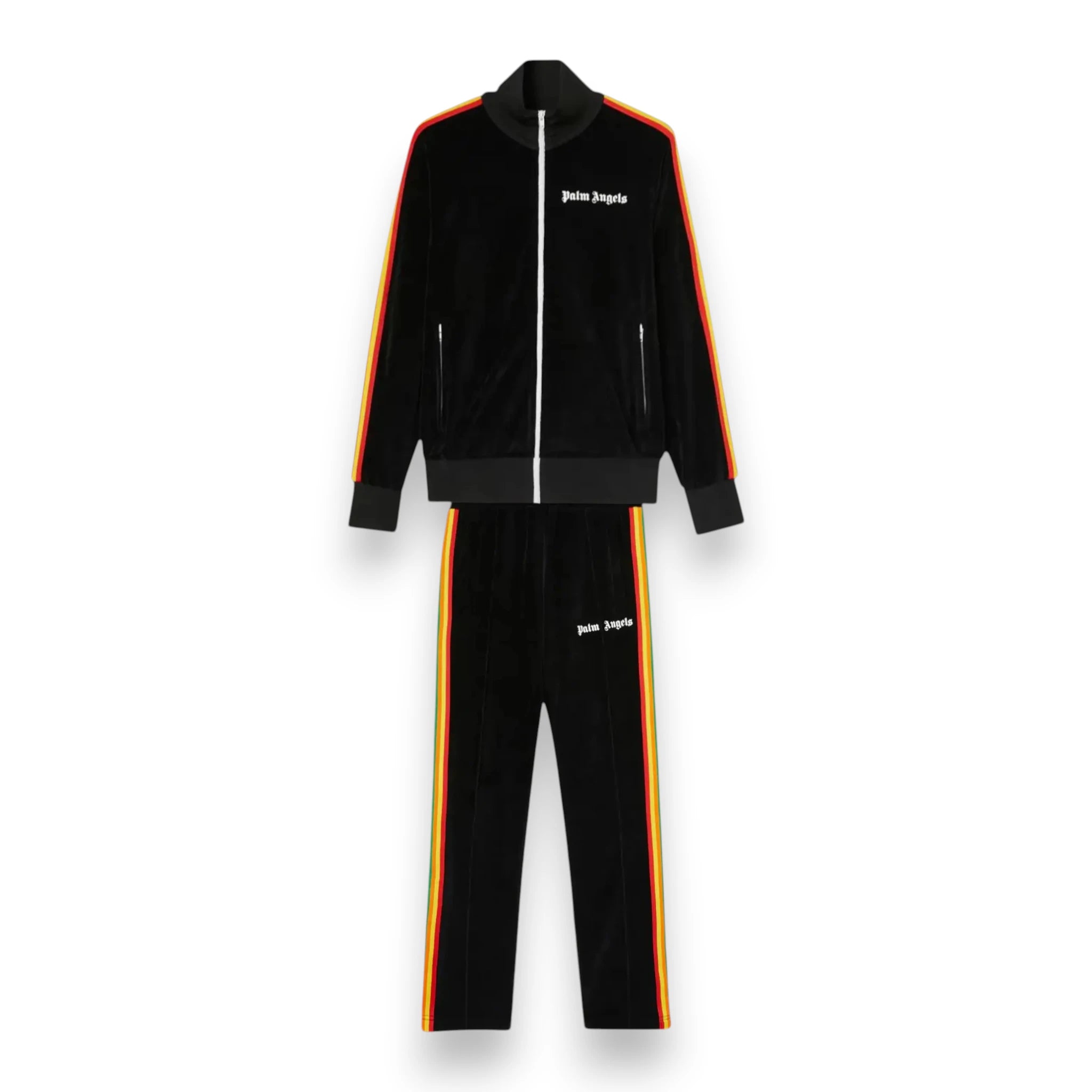 PALM ANGELS RAINBOW CHENILLE TRACKSUIT 'Black/White'