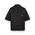PRADA RE-NYLON SHORT-SLEEVE CROPPED BOWLING SHIRT 'Black'