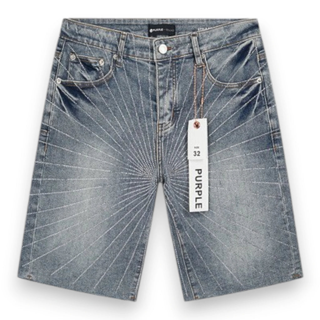 PURPLE DENIM SHORTS