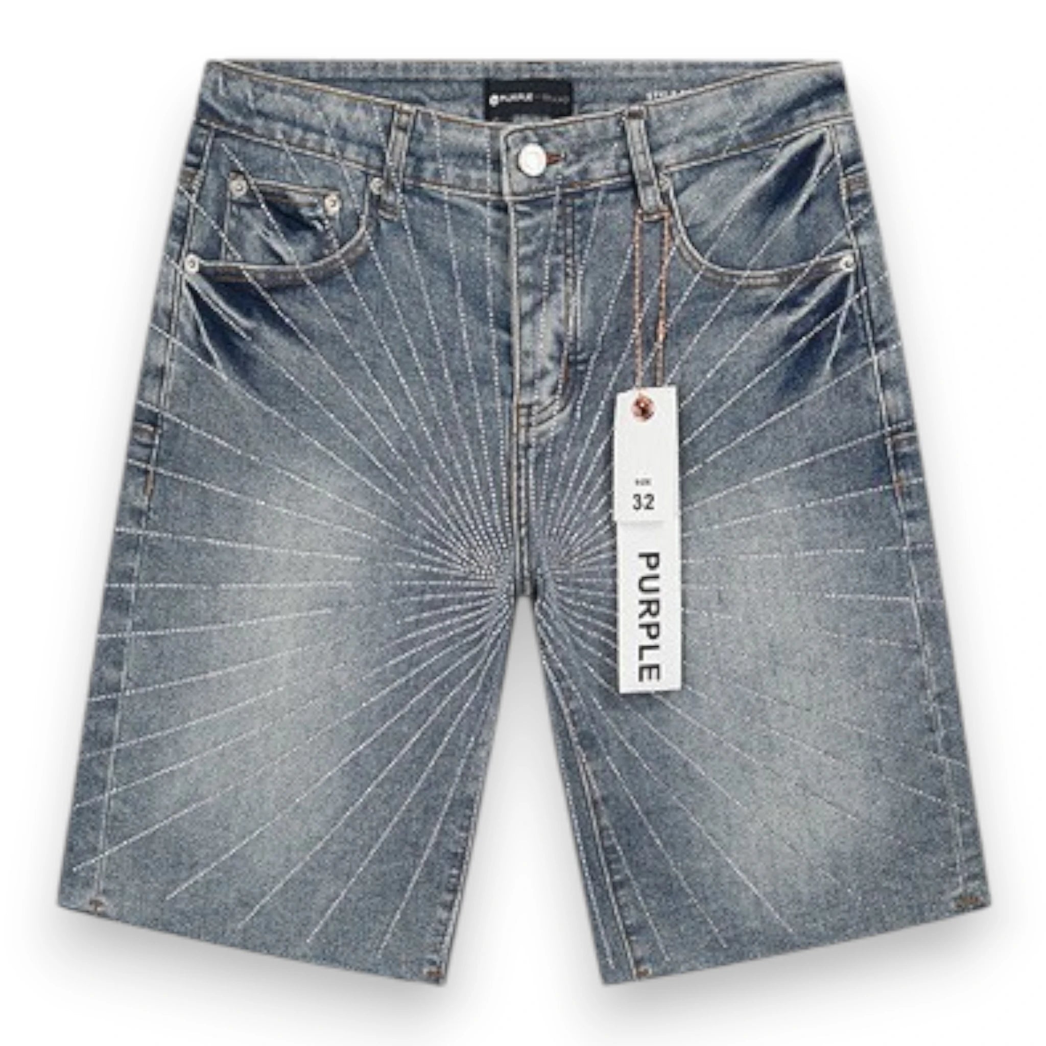 PURPLE DENIM SHORTS