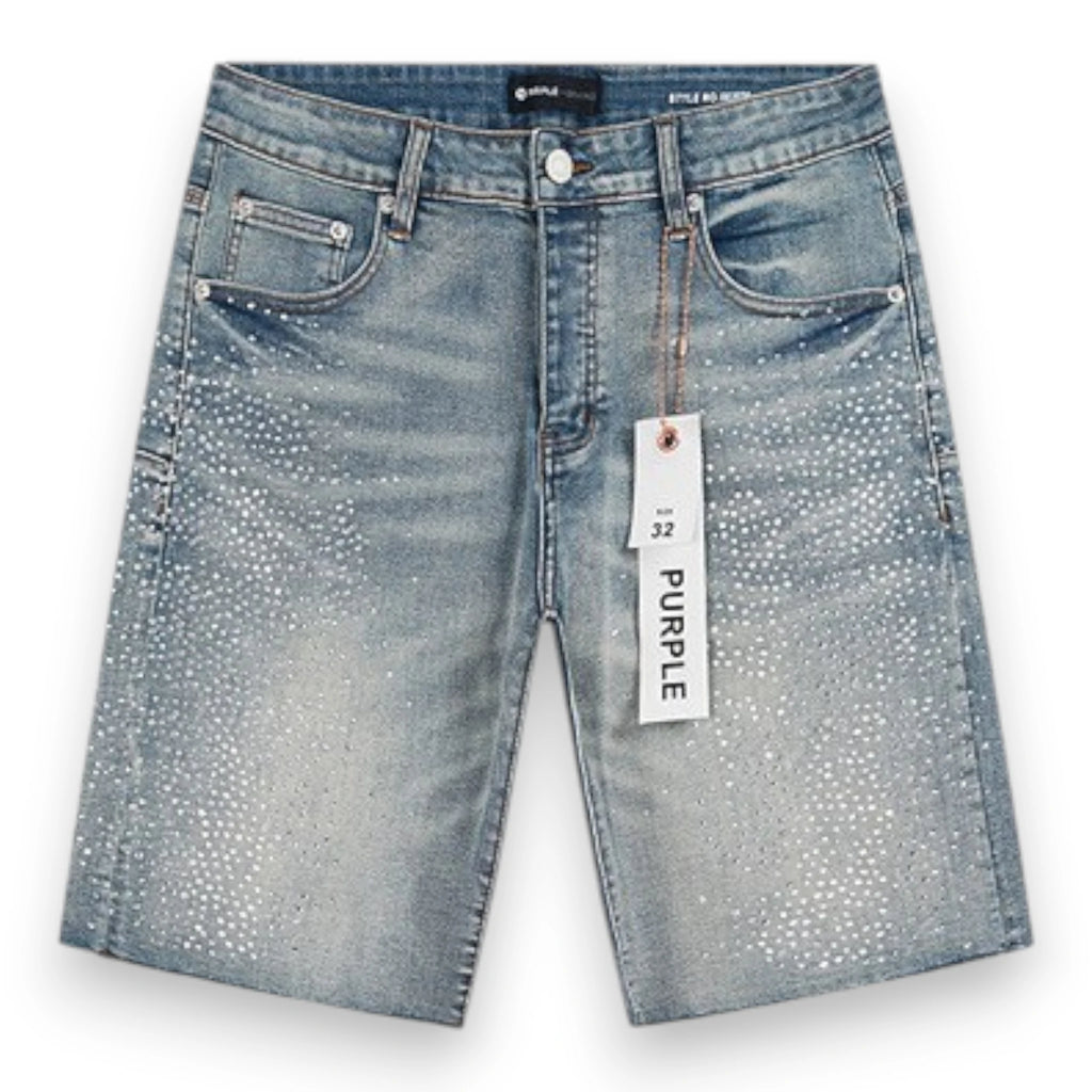 PURPLE DENIM SHORTS