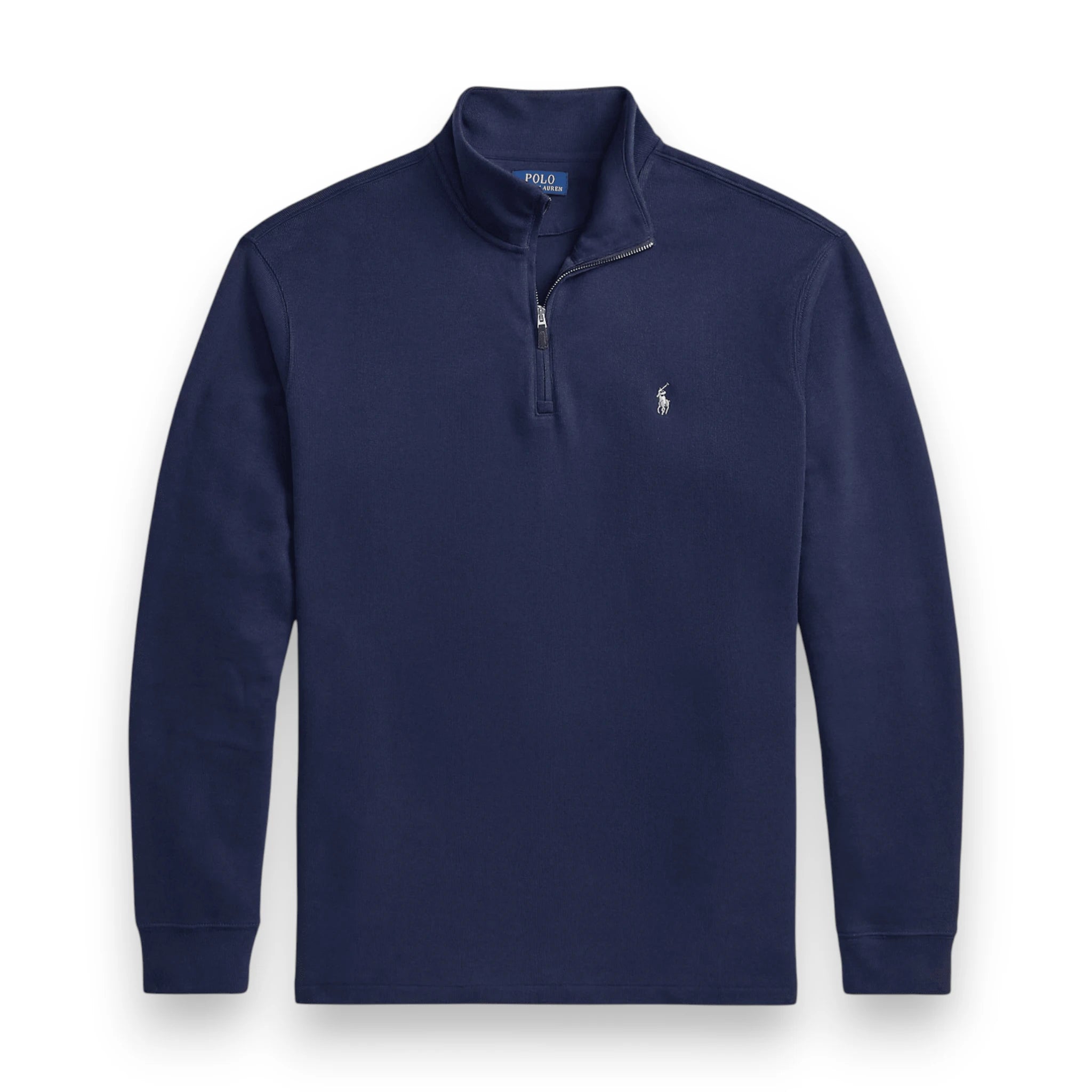 RALPH LAUREN ESTATE-RIB QUARTER-ZIP PULLOVER 'Cruise Navy'