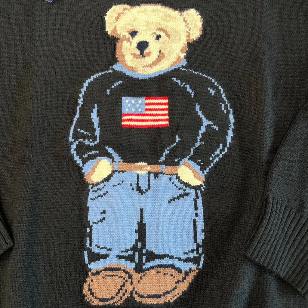 POLO RALPH LAUREN FLAG BEAR KNIT JUMPER