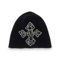 RHUDE CROSS LOGO KNITTED BEANIE